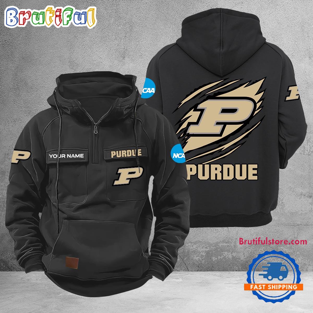 NCAA Purdue Boilermakers Sport Team Design Logo Name Cargo Hoodie