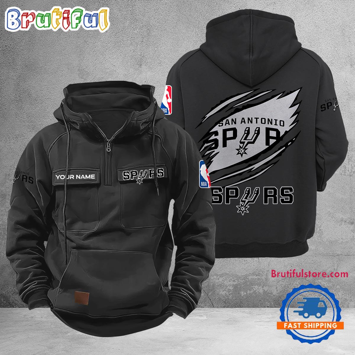 NCAA San Antonio Spurs Sport Team Design Logo Name Cargo Hoodie