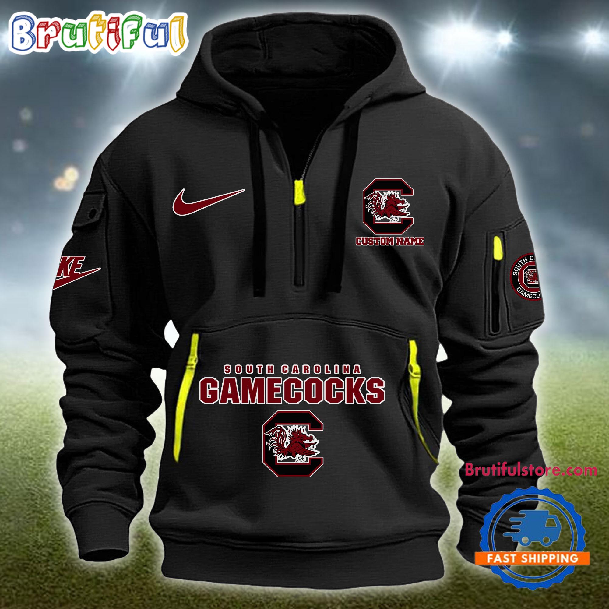 NCAA South Carolina Gamecocks Heavy Hoodie, Sporty Quarter Zip Hoodie