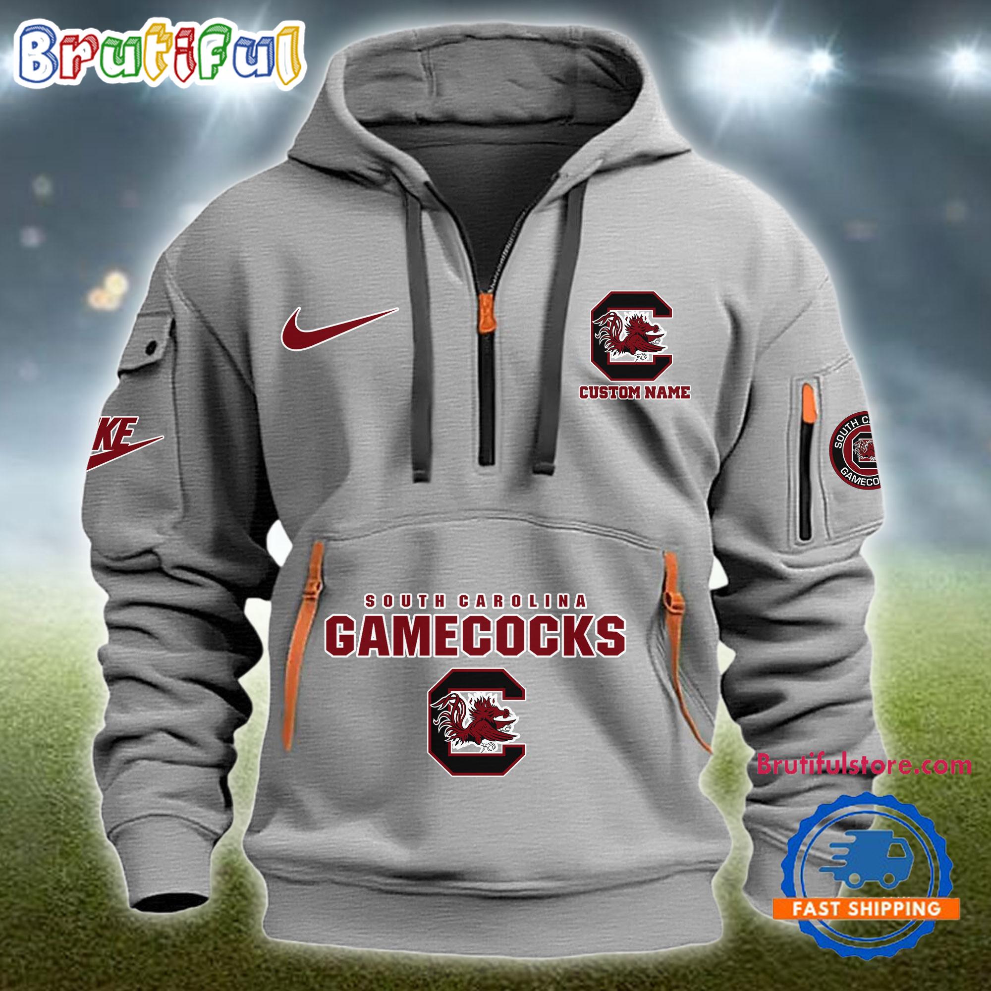 NCAA South Carolina Gamecocks Heavy Hoodie, Sporty Quarter Zip Hoodie