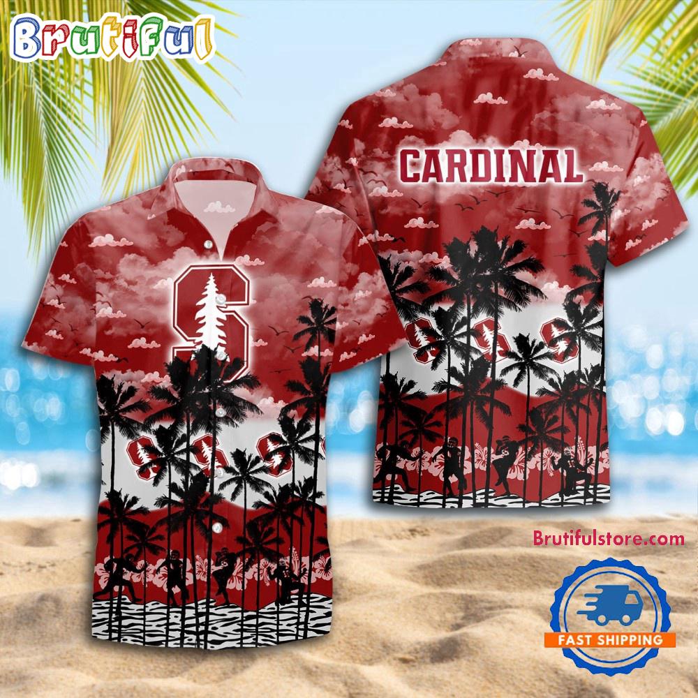 NCAA Stanford Cardinal Palm Tree Hawaiian Shirt