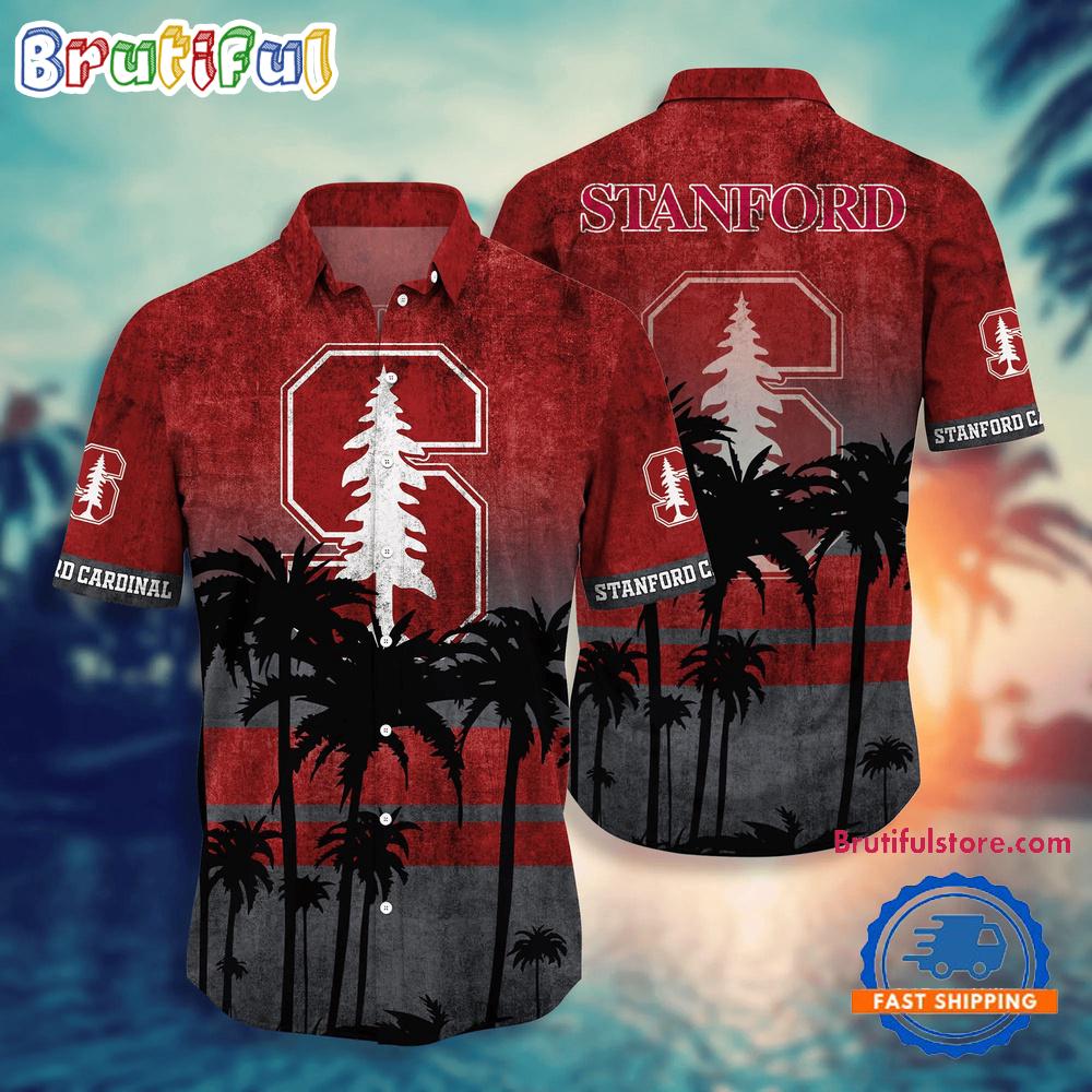 NCAA Stanford Cardinal Palm Tree Tropical Summer Beach Hawaiian Shirt