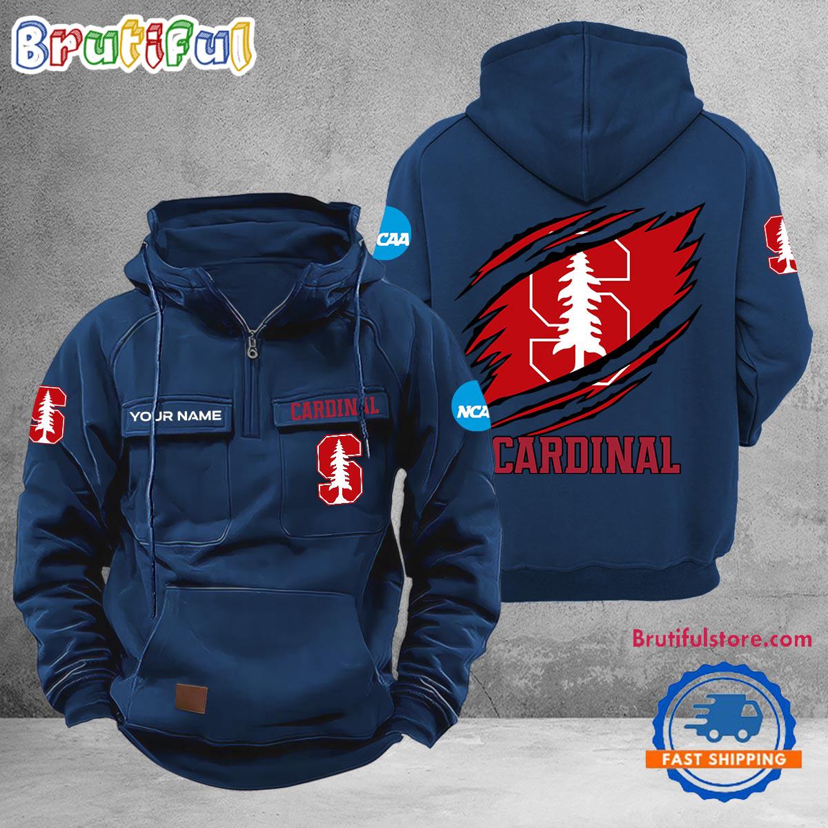 NCAA Stanford Cardinal Sport Team Design Logo Name Cargo Hoodie