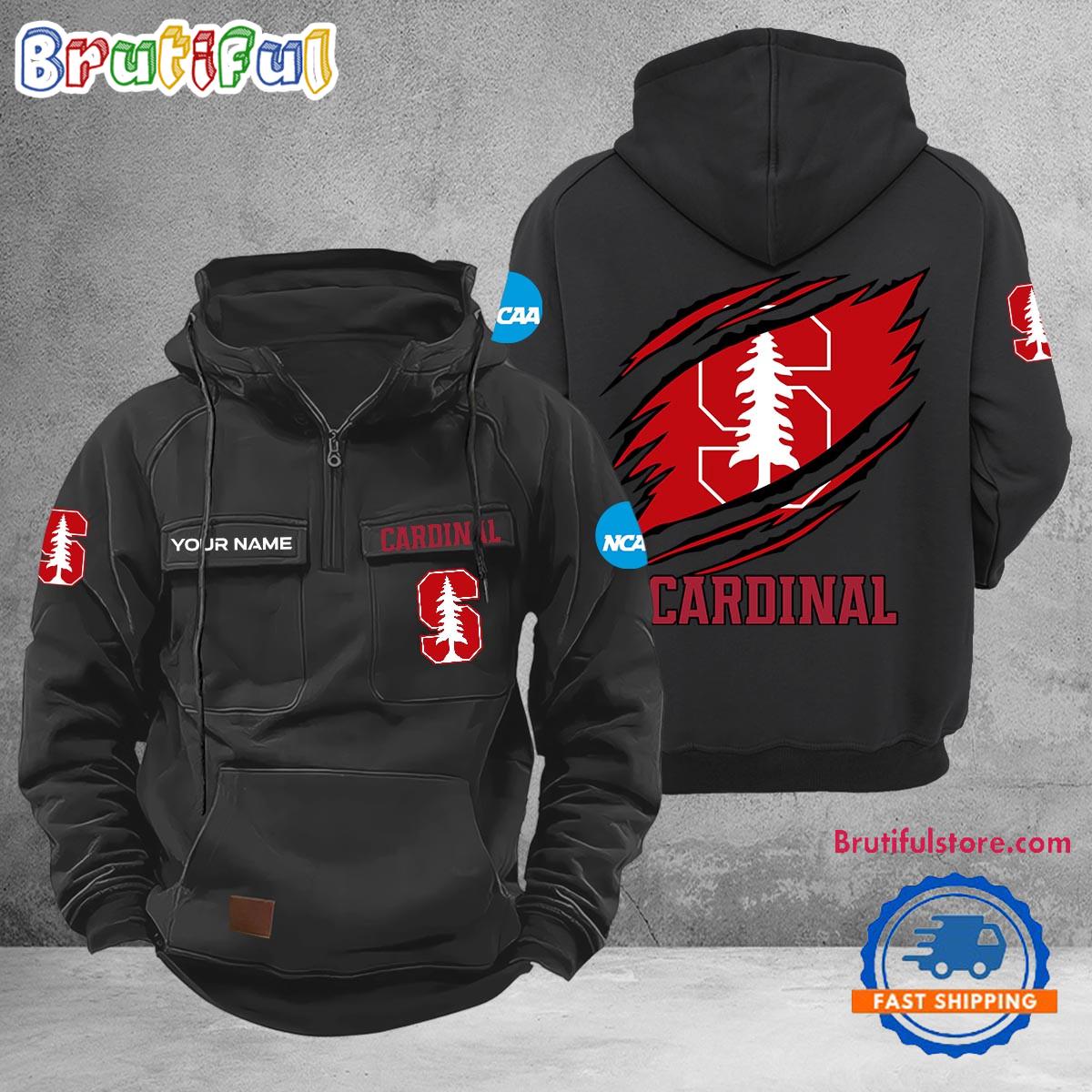 NCAA Stanford Cardinal Sport Team Design Logo Name Cargo Hoodie
