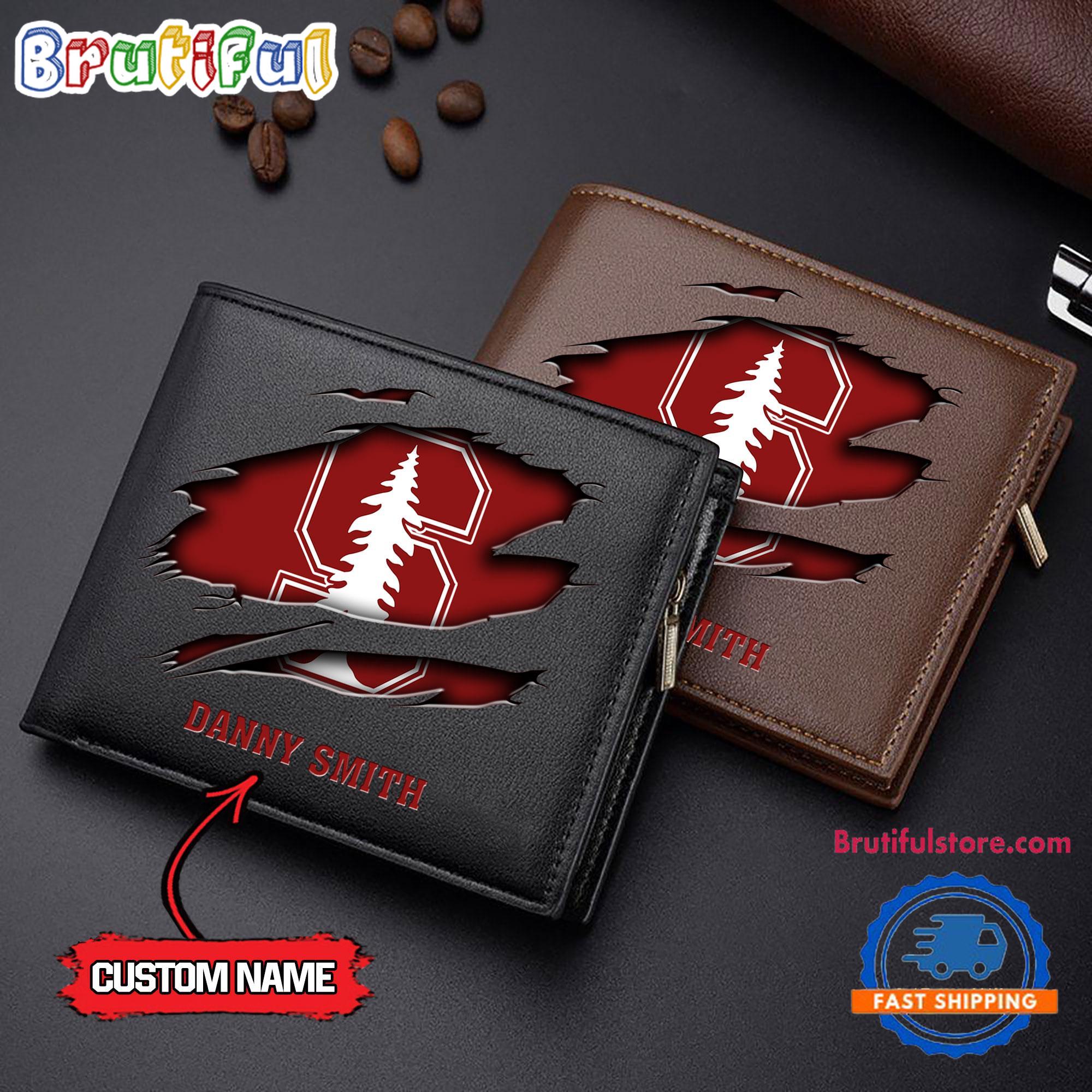 NCAA Stanford Cardinal Sporty Custom Men's Leather Wallet