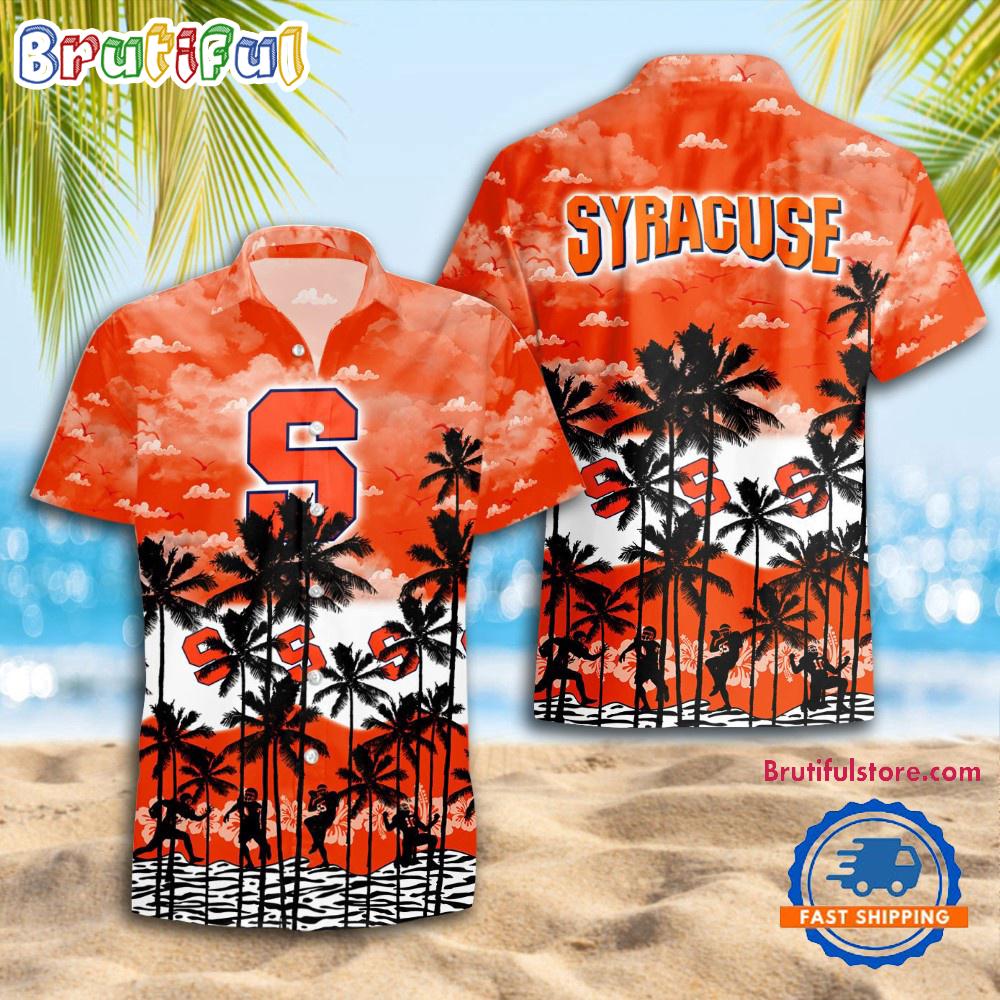 NCAA Syracuse Orange Palm Tree Hawaiian Shirt