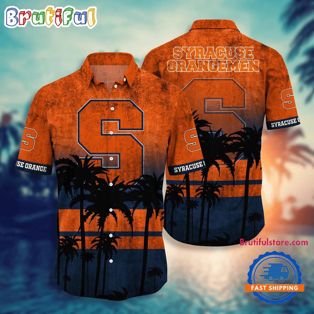 NCAA Syracuse Orange Palm Tree Tropical Summer Beach Hawaiian Shirt