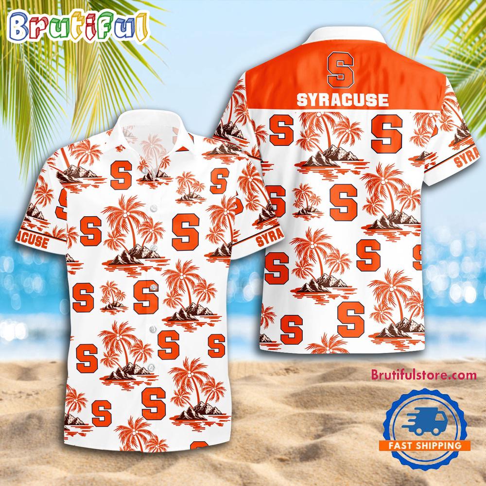 NCAA Syracuse Orange Sporty Aloha Summer Hawaiian Shirt