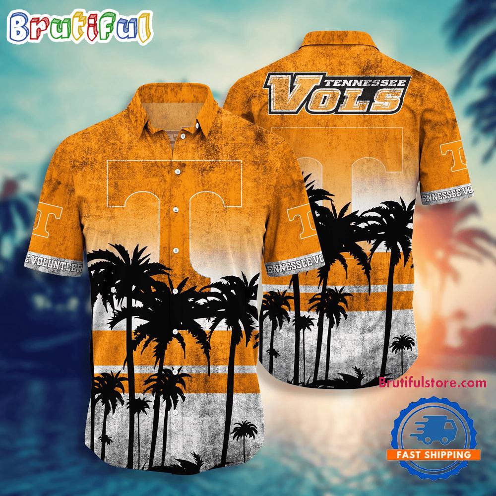 NCAA Tennessee Volunteers Palm Tree Tropical Summer Beach Hawaiian Shirt