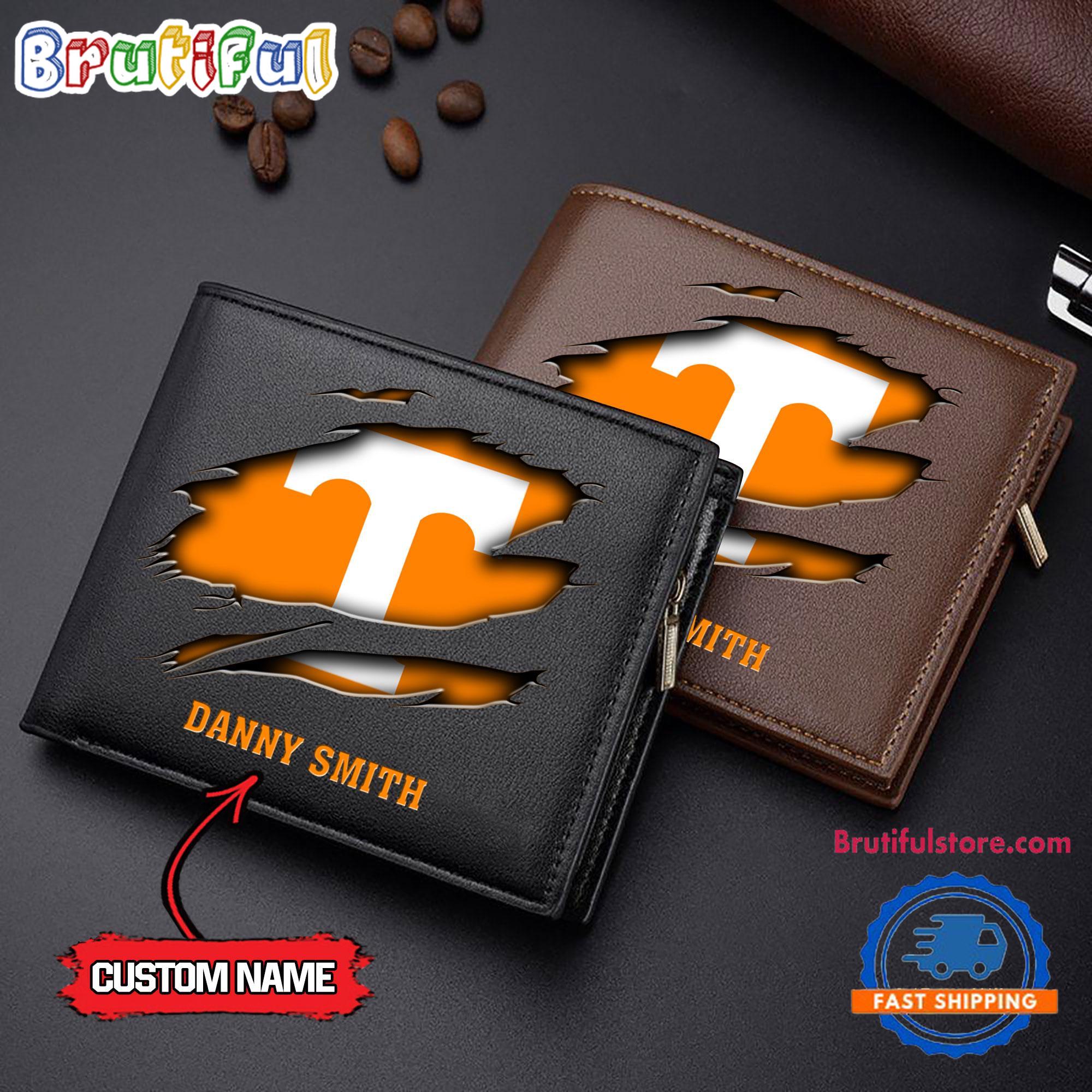 NCAA Tennessee Volunteers Sporty Custom Men's Leather Wallet