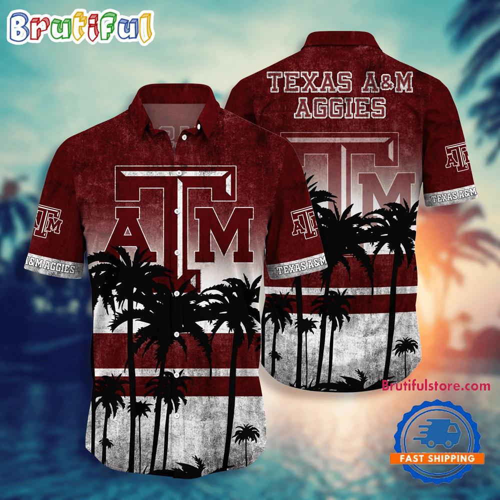 NCAA Texas A&M Aggies Palm Tree Tropical Summer Beach Hawaiian Shirt