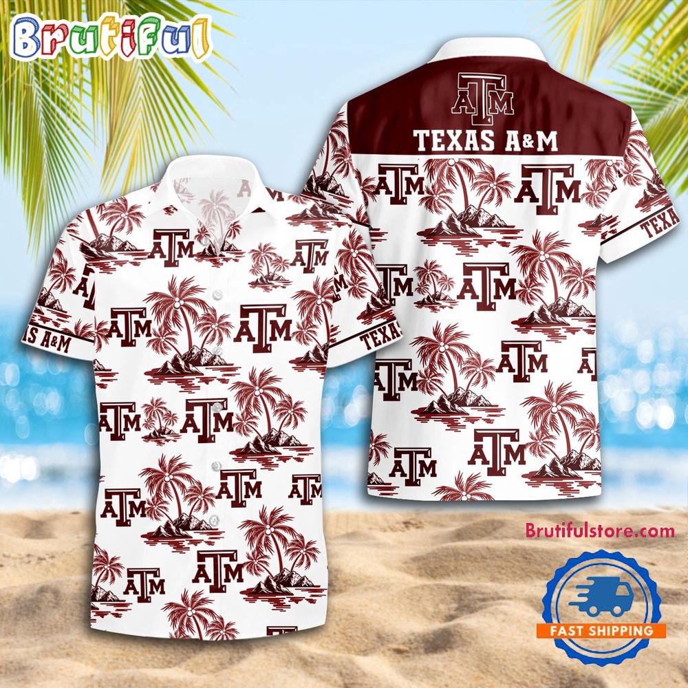 NCAA Texas A&M Aggies Sporty Aloha Summer Hawaiian Shirt