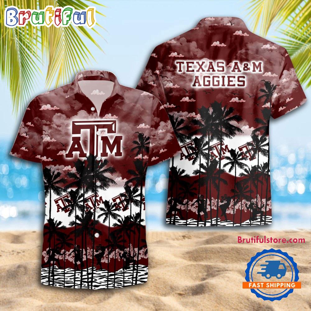 NCAA Texas A&M Palm Tree Hawaiian Shirt
