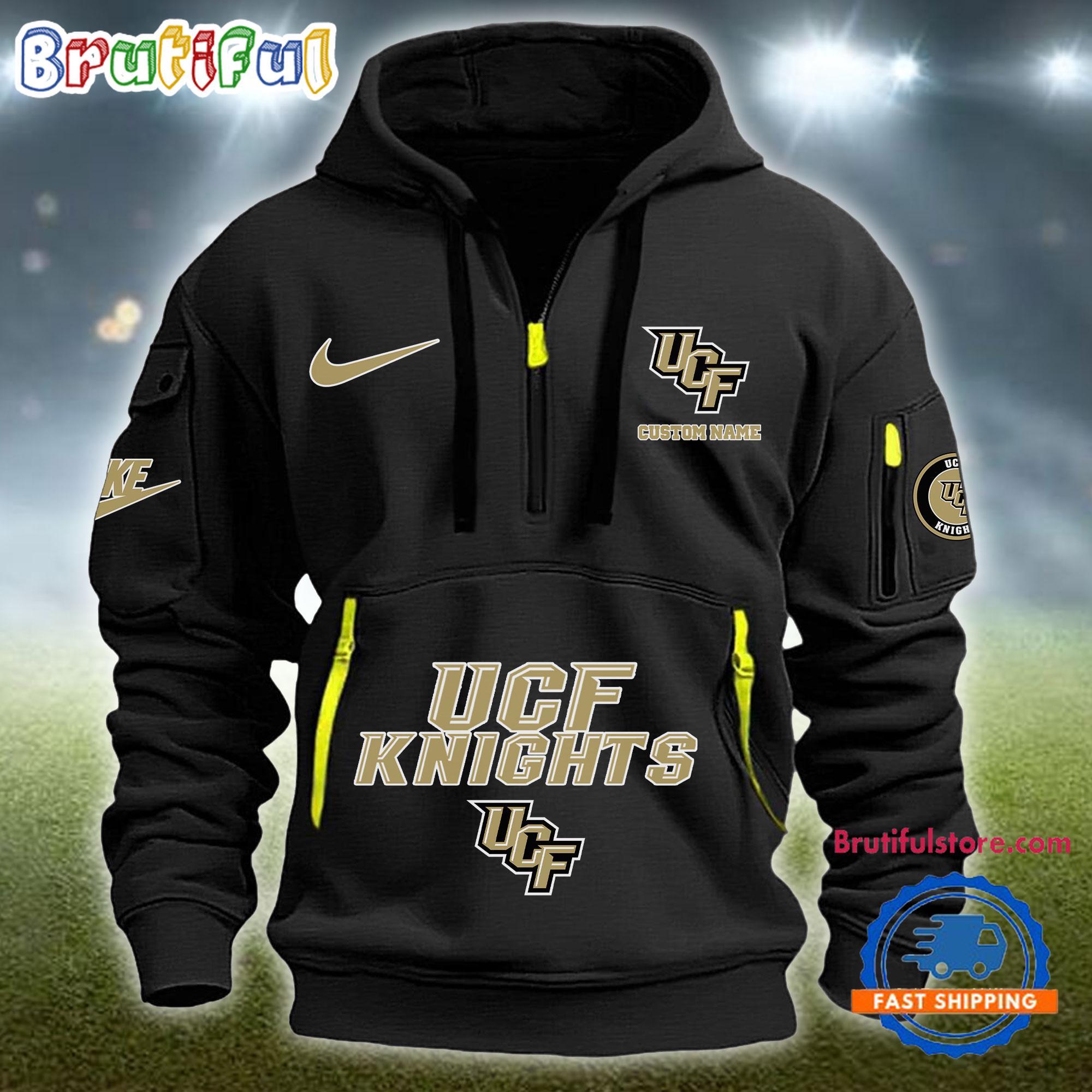 NCAA UCF Knights Heavy Hoodie, Sporty Quarter Zip Hoodie