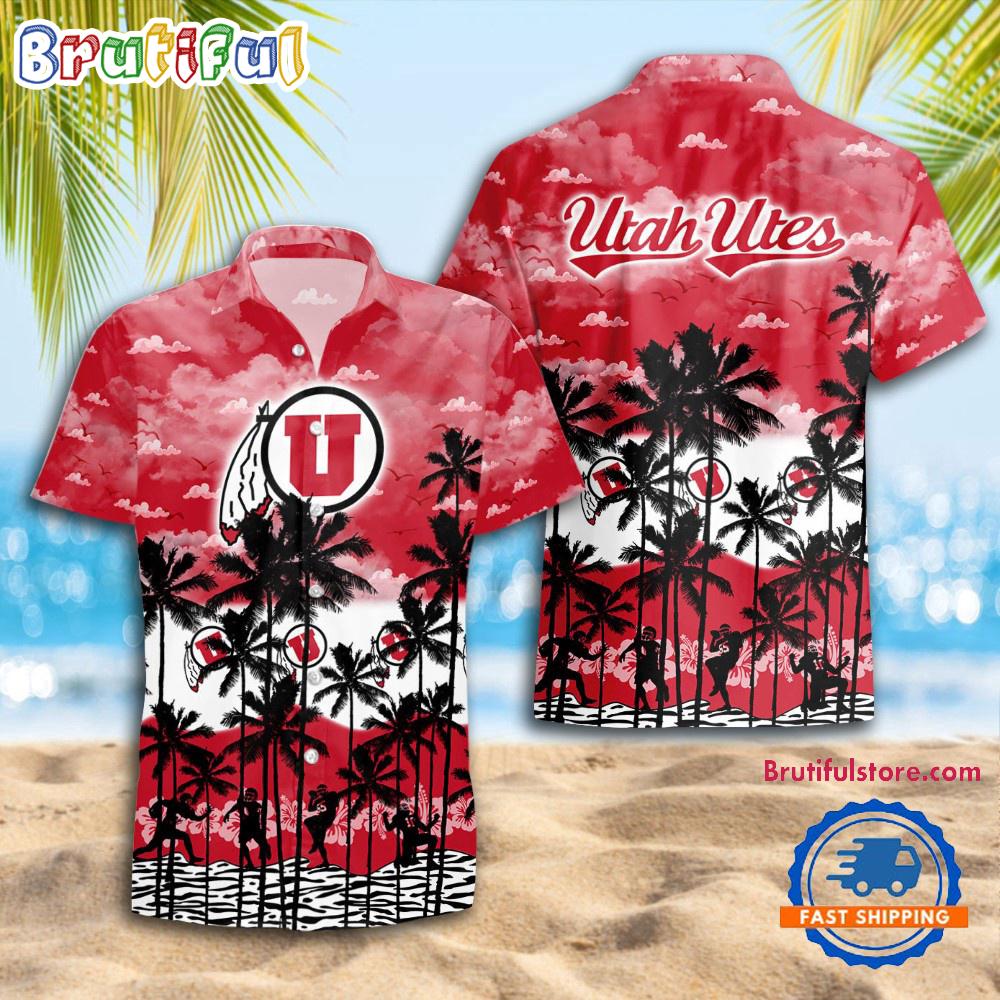 NCAA Utah Utes Palm Tree Hawaiian Shirt