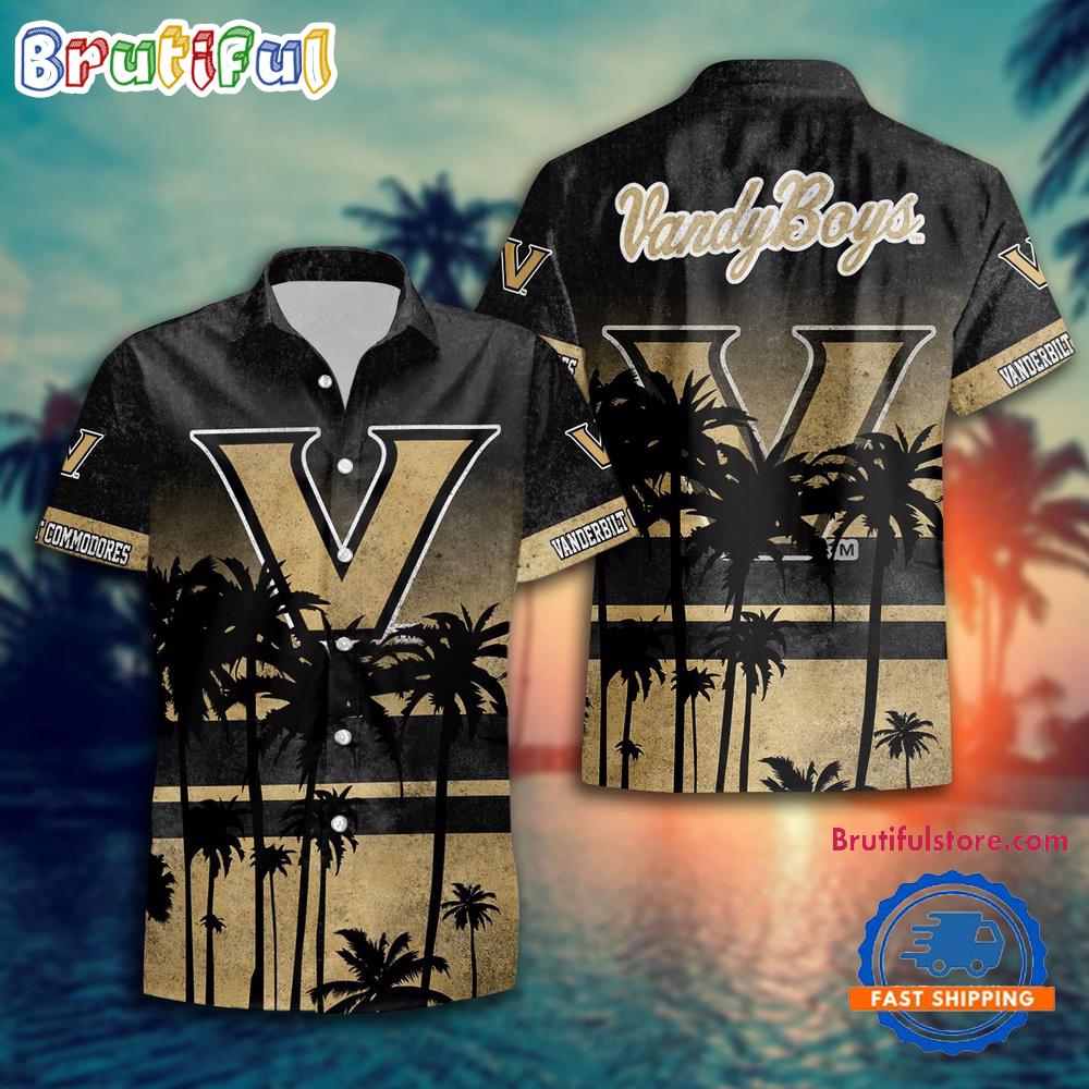 NCAA Vanderbilt Commodores Palm Tree Tropical Summer Beach Hawaiian Shirt