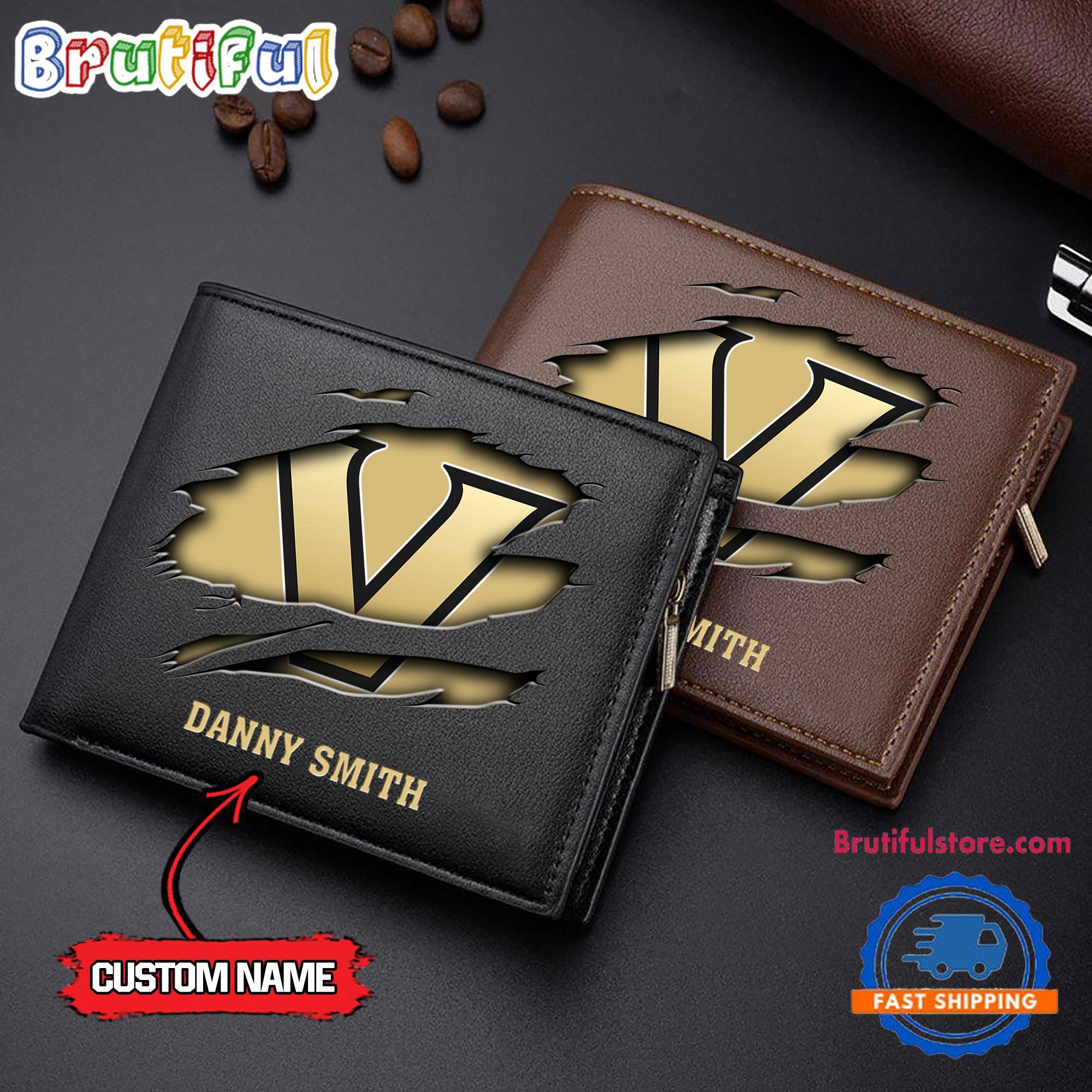 NCAA Vanderbilt Commodores Sporty Custom Men's Leather Wallet