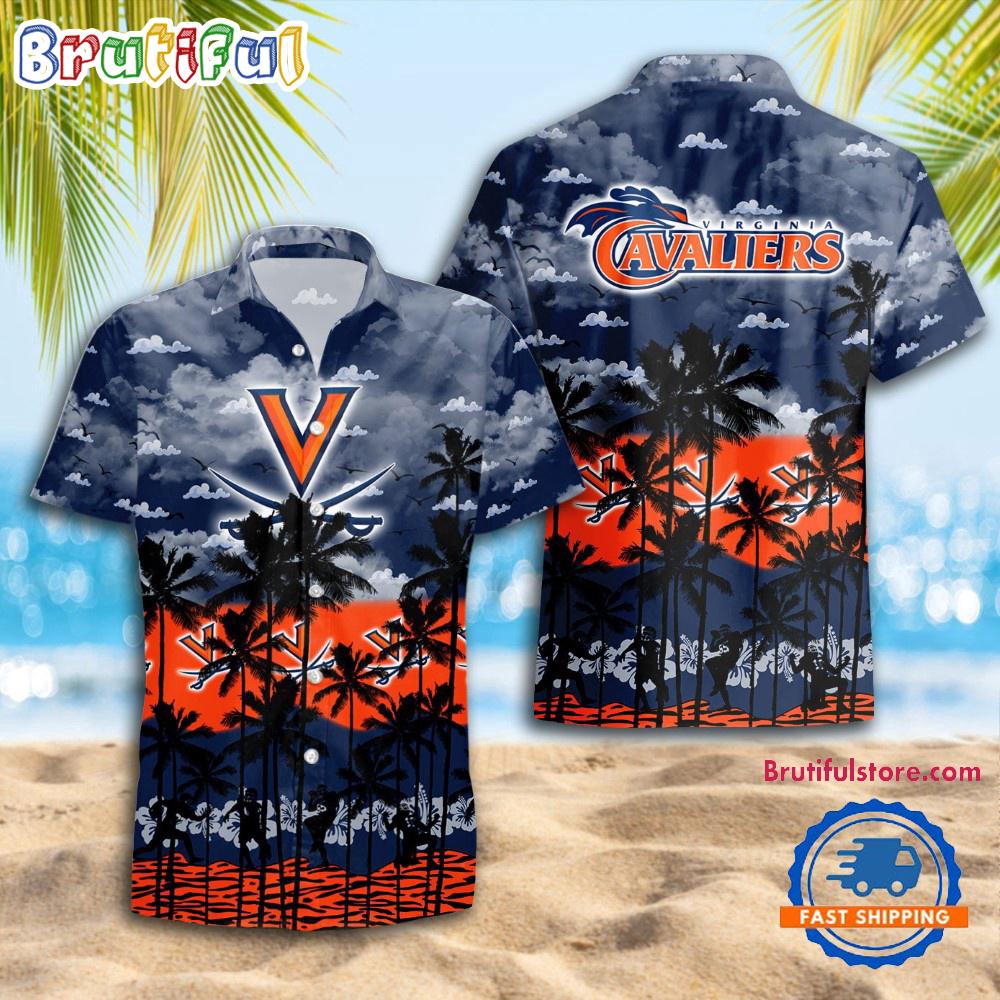 NCAA Virginia Cavaliers Palm Tree Hawaiian Shirt