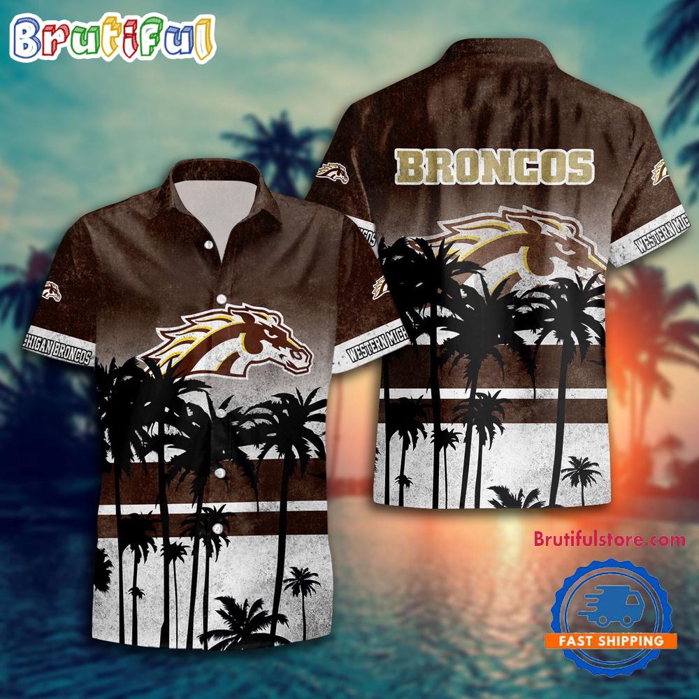 NCAA Western Michigan Broncos Palm Tree Tropical Summer Beach Hawaiian Shirt