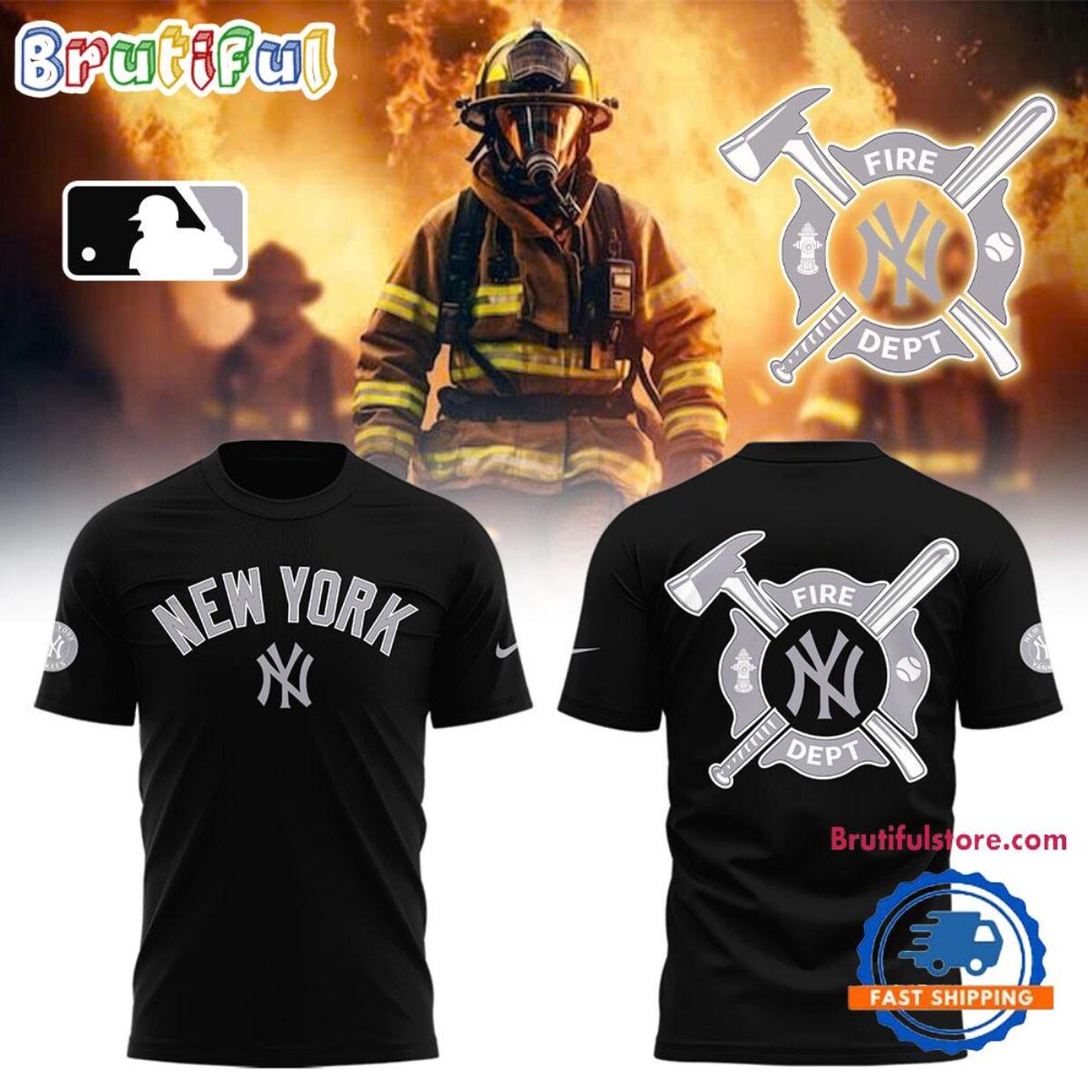 New York Yankees x Firefighter Appreciation Night T Shirt