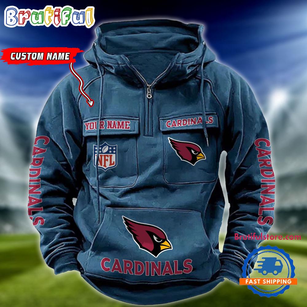 NFL Arizona Cardinals Football Team Custom Name Cargo Hoodie