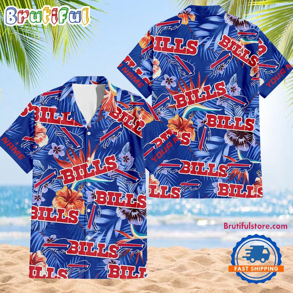 NFL Buffalo Bills Football Team Flower Summer Design Hawaiian Button Shirt
