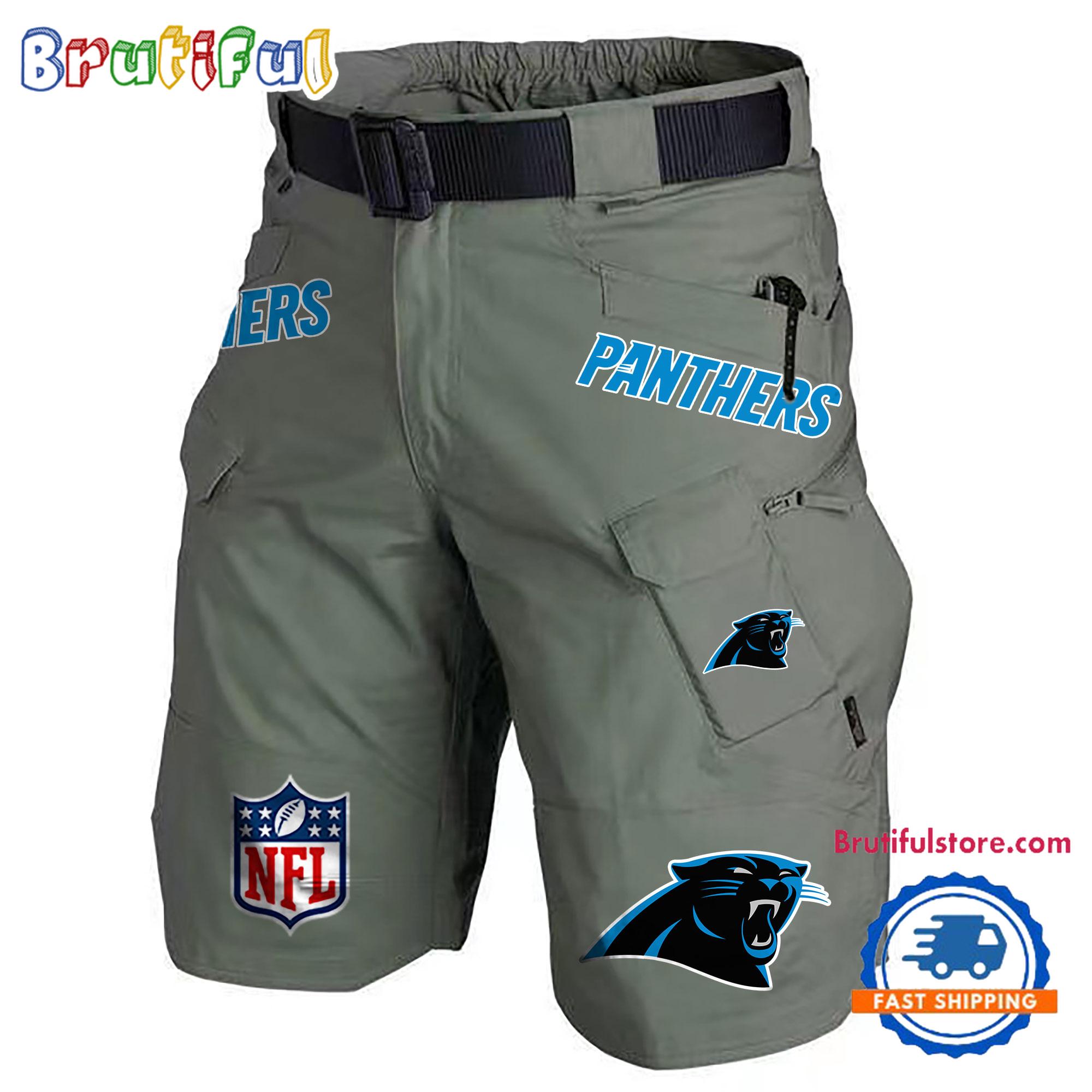 NFL Carolina Panthers Football Team Military Tactical Shorts