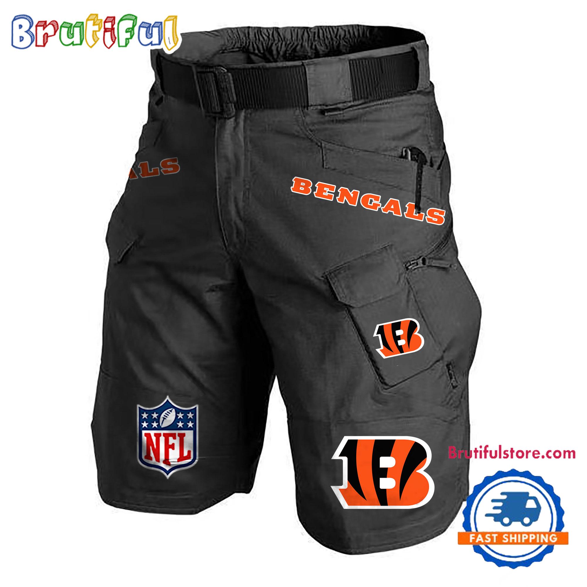 NFL Cincinnati Bengals Football Team Military Tactical Shorts