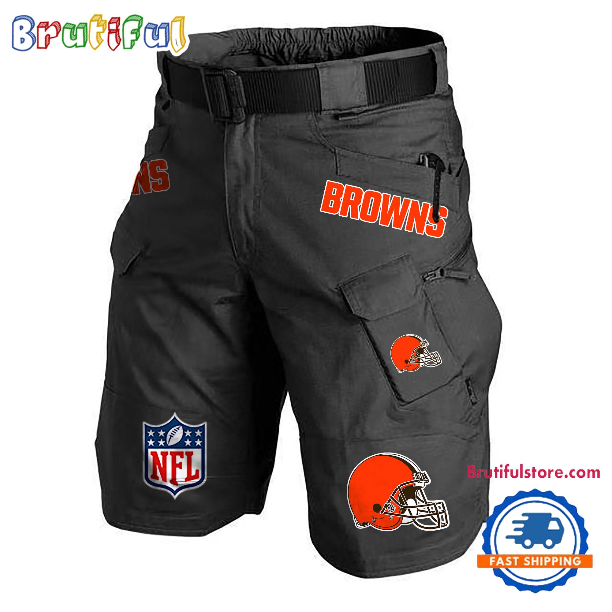 NFL Cleveland Browns Football Team Military Tactical Shorts