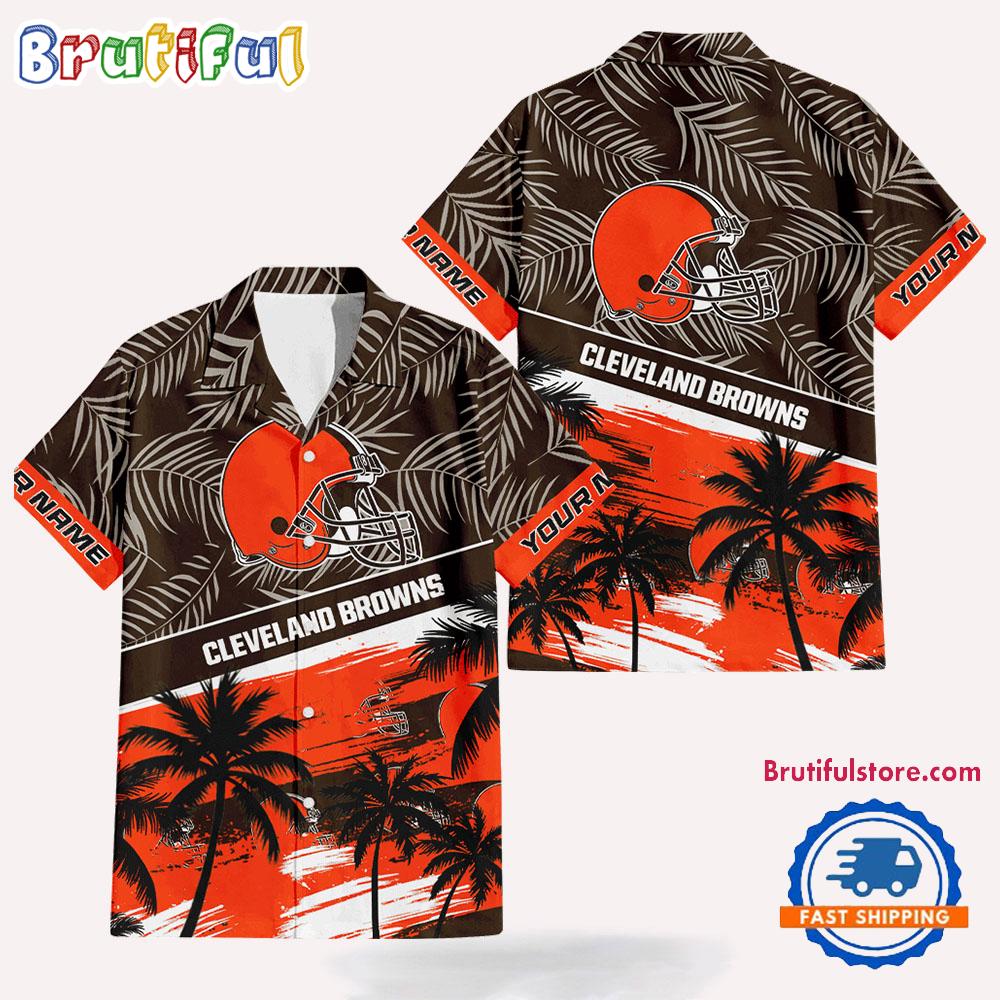 NFL Cleveland Browns Palm Tree Tropical Trendy Football Hawaiian Shirt