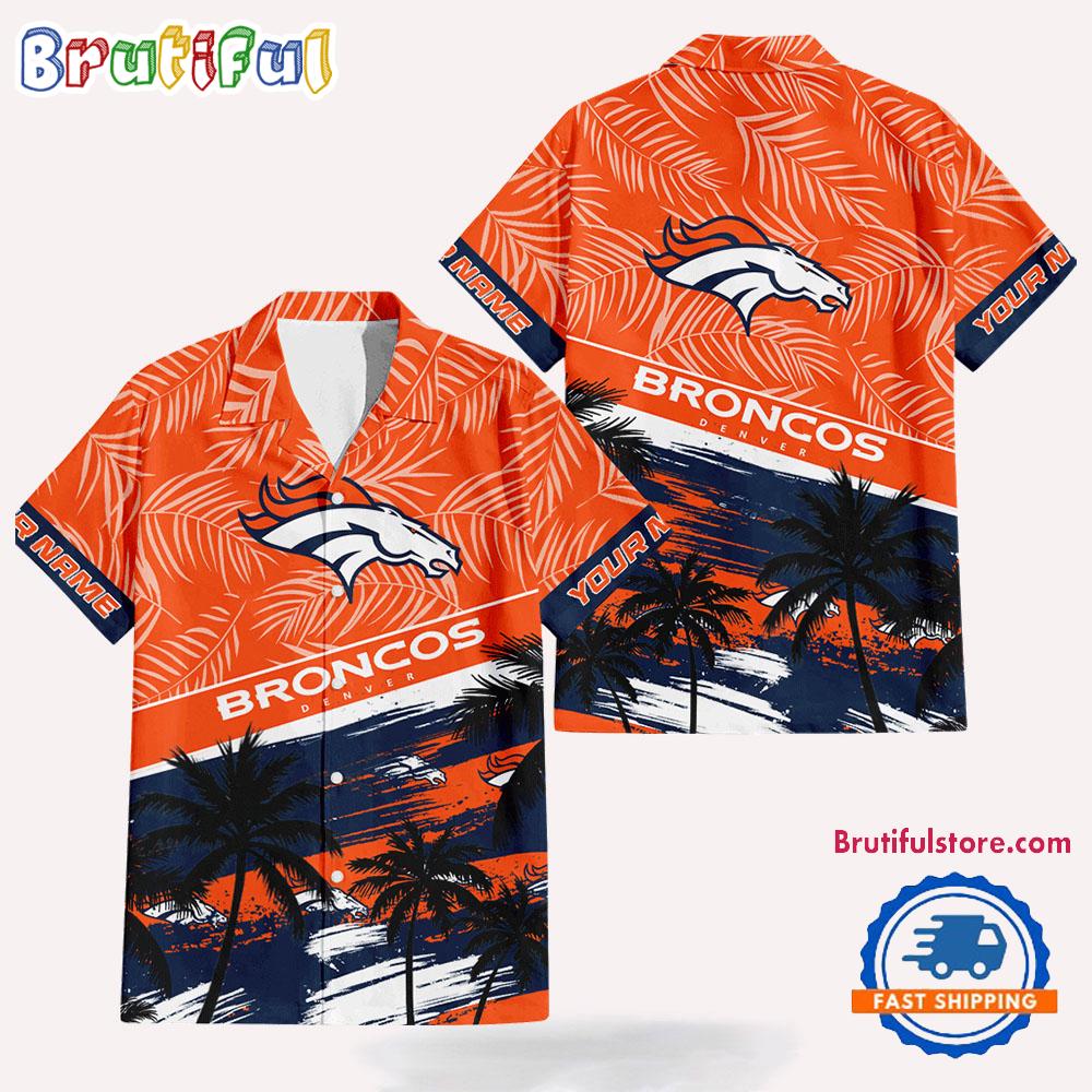 NFL Denver Broncos Palm Tree Tropical Trendy Football Hawaiian Shirt