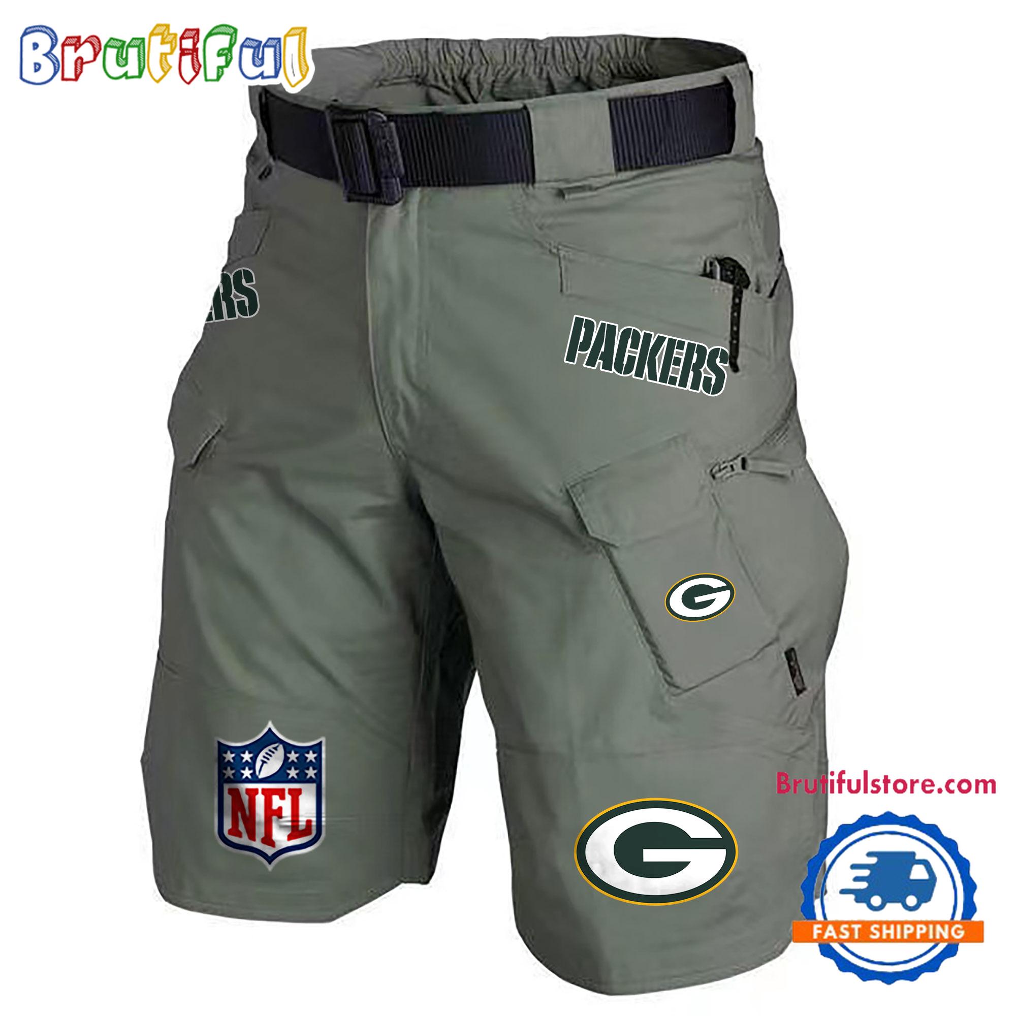 NFL Green Bay Packers Football Team Military Tactical Shorts