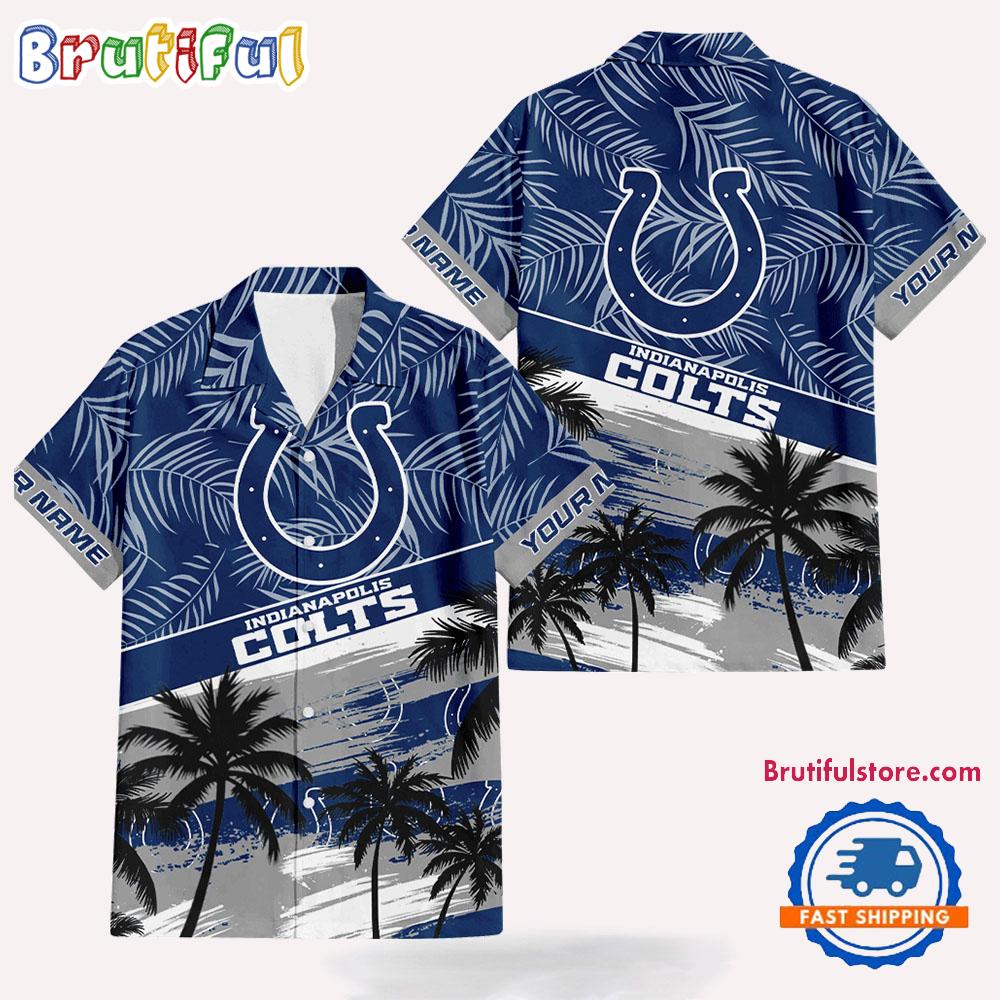 NFL Indianapolis Colts Palm Tree Tropical Trendy Football Hawaiian Shirt