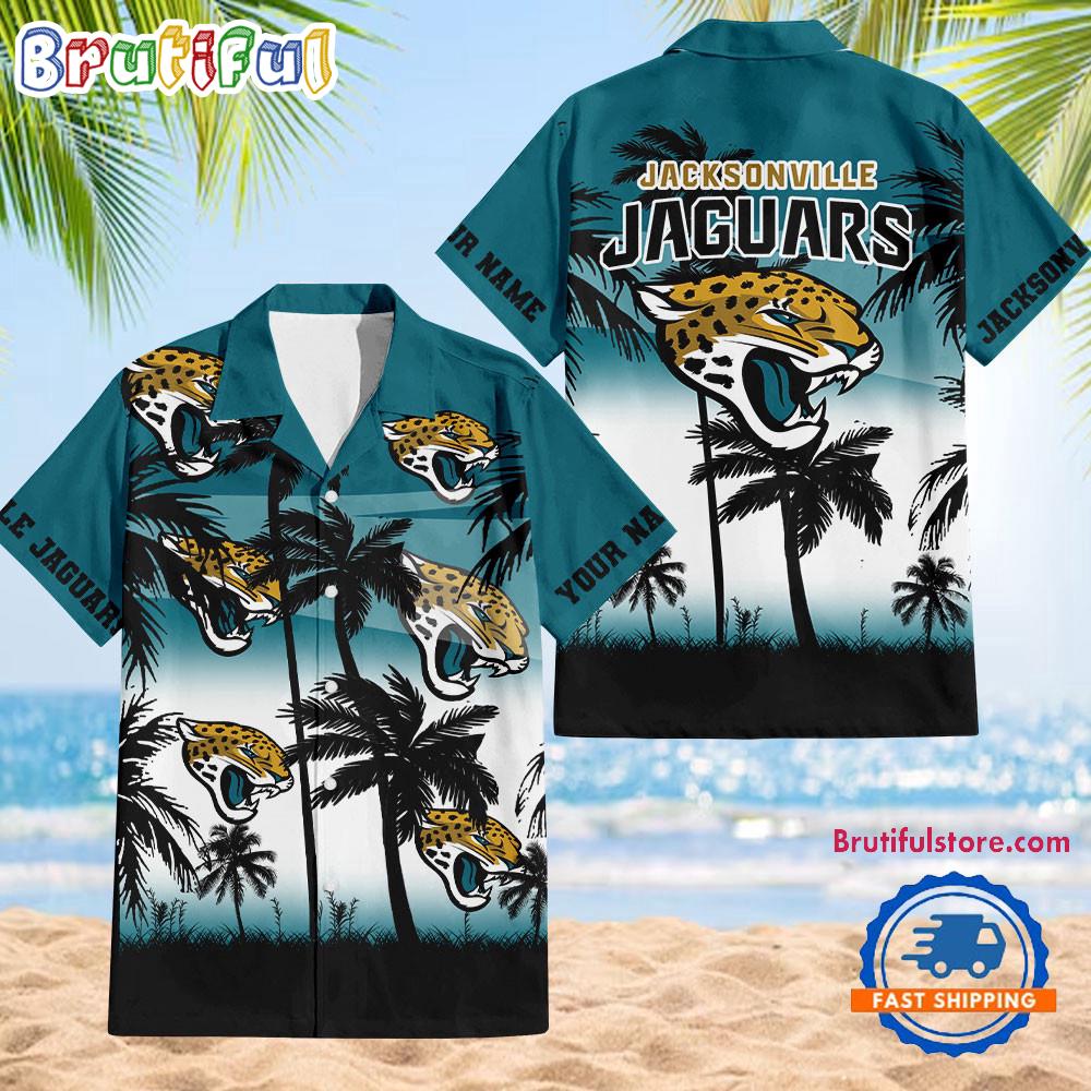 NFL Jacksonville Jaguars Palm Tree Summer Design Aloha Hawaiian Shirt