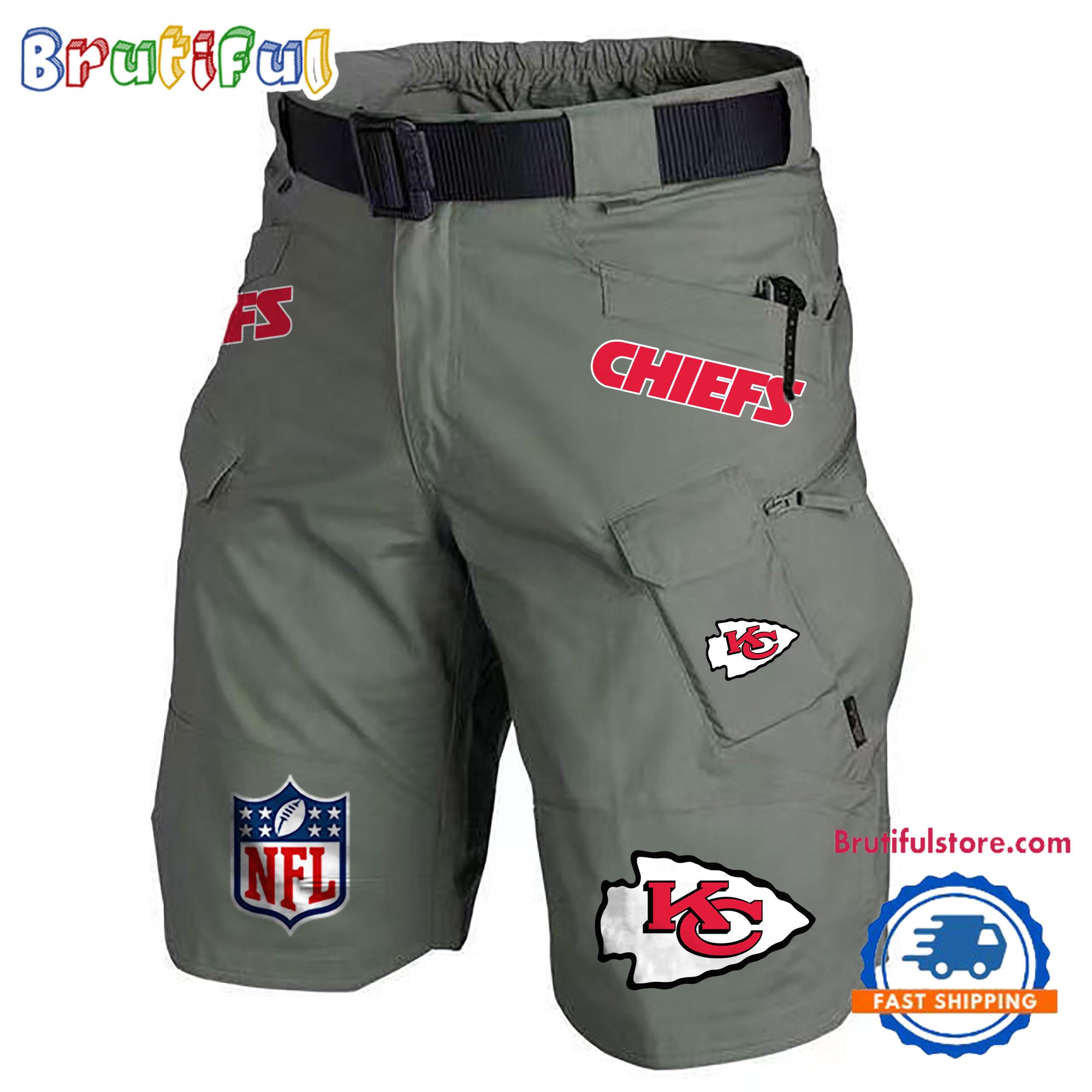 NFL Kansas City Chiefs Football Team Military Tactical Shorts