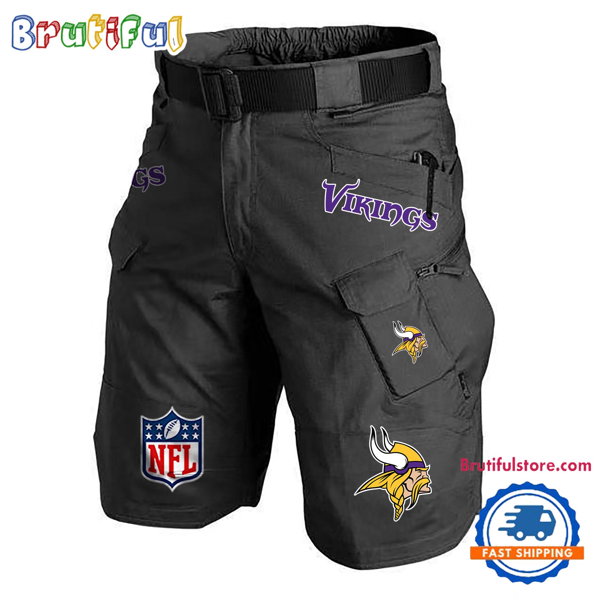 NFL Minnesota Vikings Football Team Military Tactical Shorts