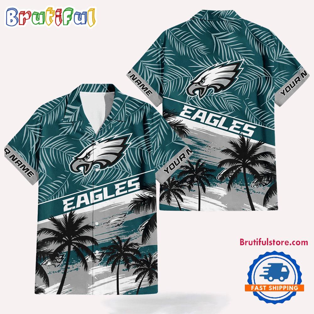 NFL Philadelphia Eagles Palm Tree Tropical Trendy Football Hawaiian Shirt