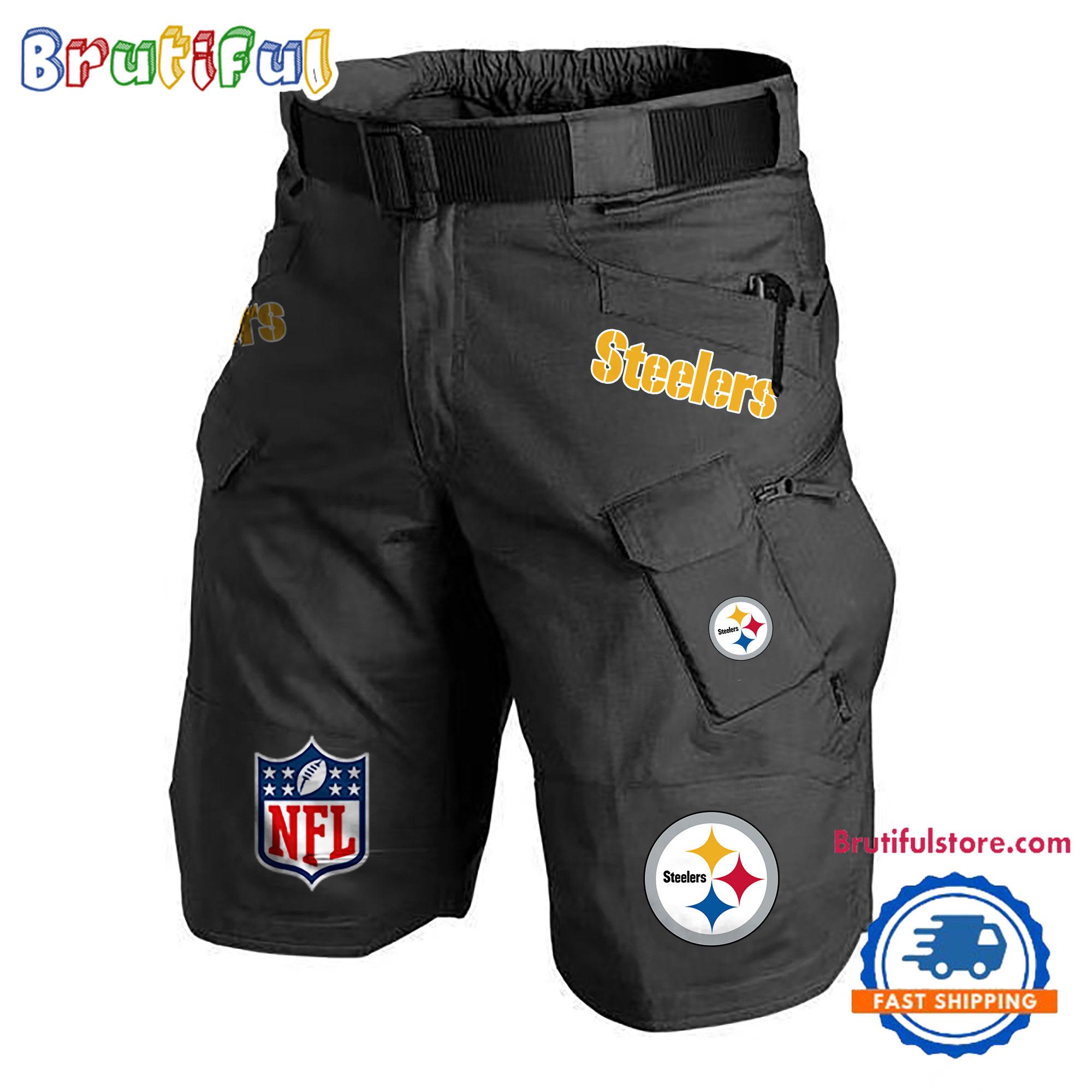 NFL Pittsburgh Steelers Football Team Military Tactical Shorts