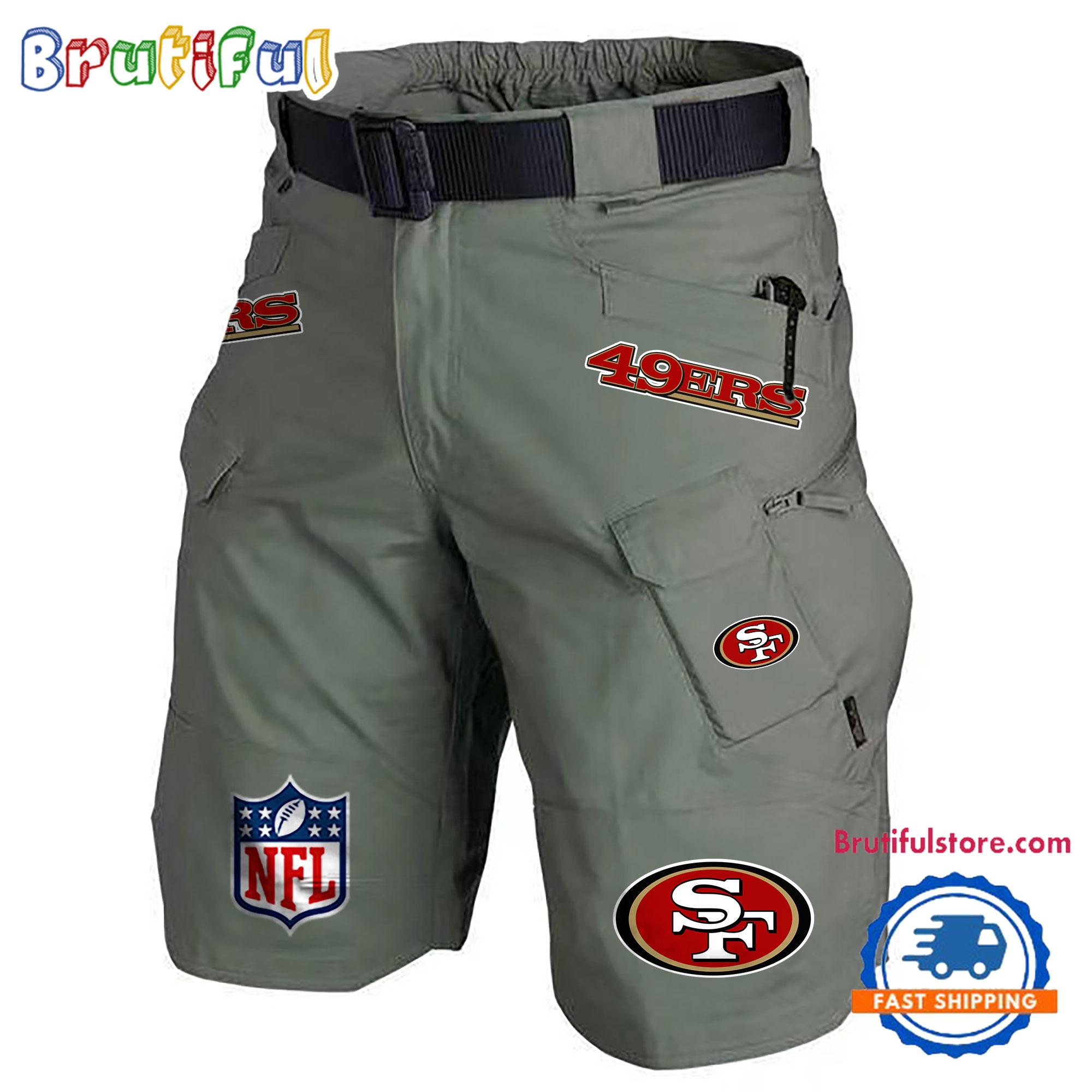 NFL San Francisco 49ers Football Team Military Tactical Shorts