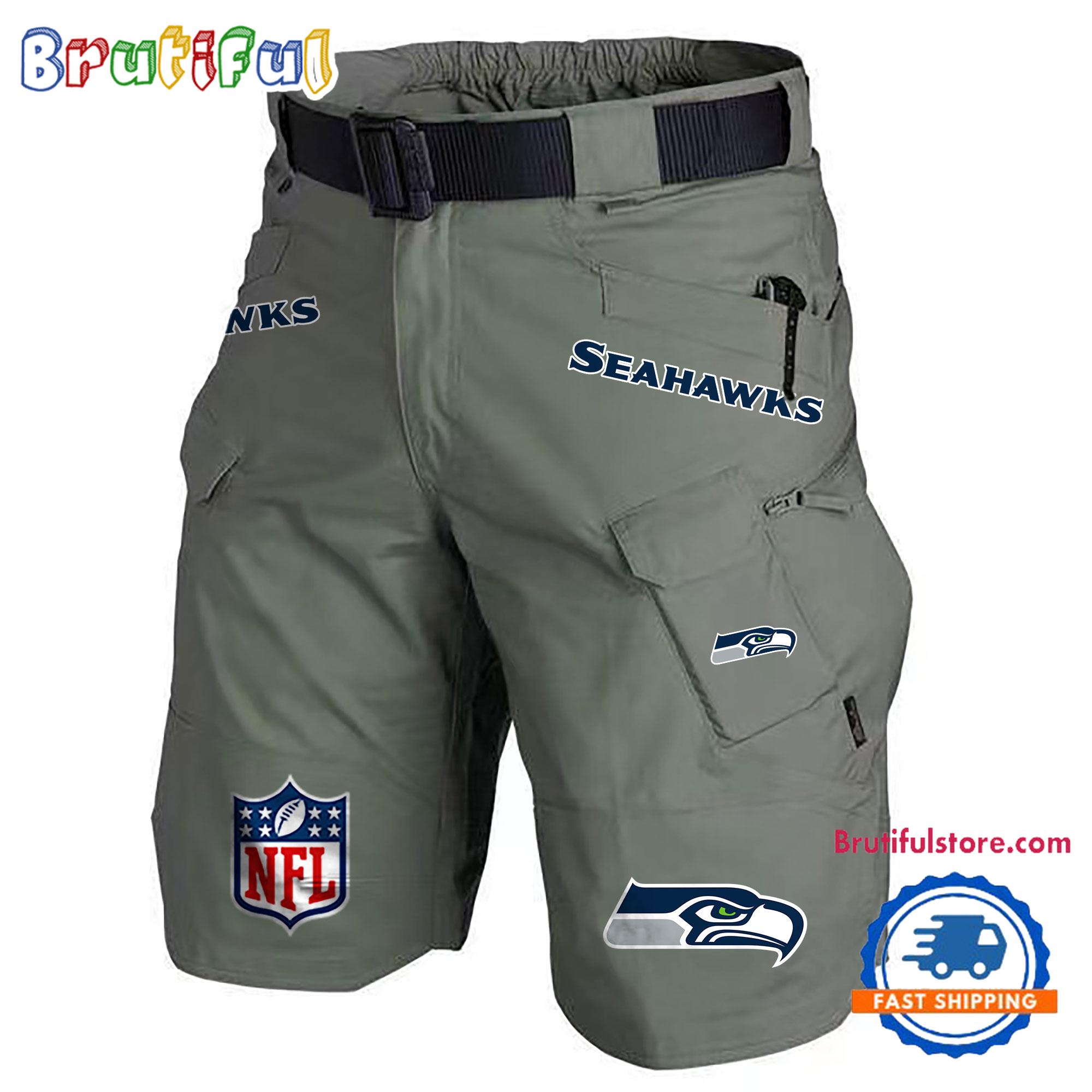 NFL Seattle Seahawks Football Team Military Tactical Shorts