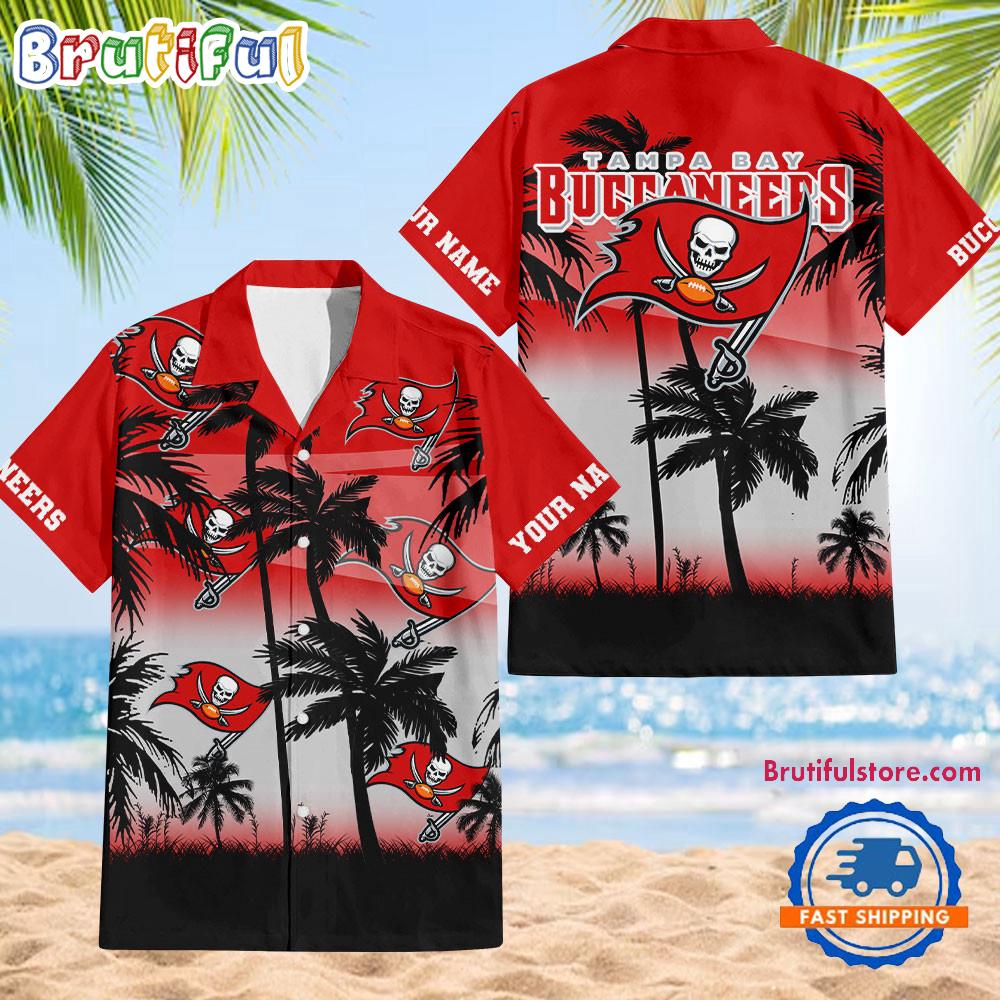 NFL Tampa Bay Buccaneers Palm Tree Summer Design Aloha Hawaiian Shirt