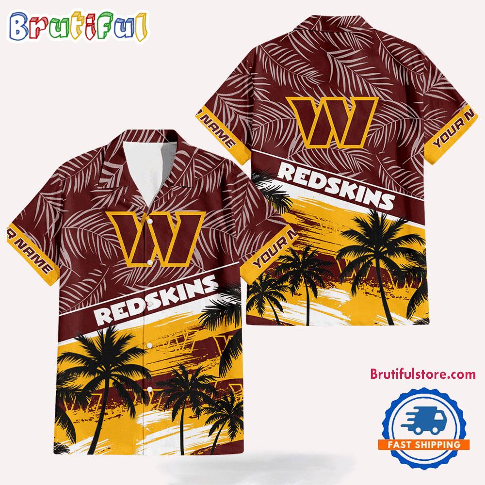 NFL Washington Commanders Palm Tree Tropical Trendy Football Hawaiian Shirt