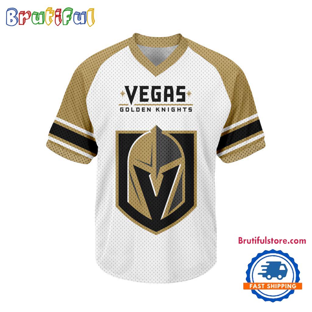 NHL Vegas Golden Knights Hockey Team Design V-neck Mesh Short Sleeve Jersey