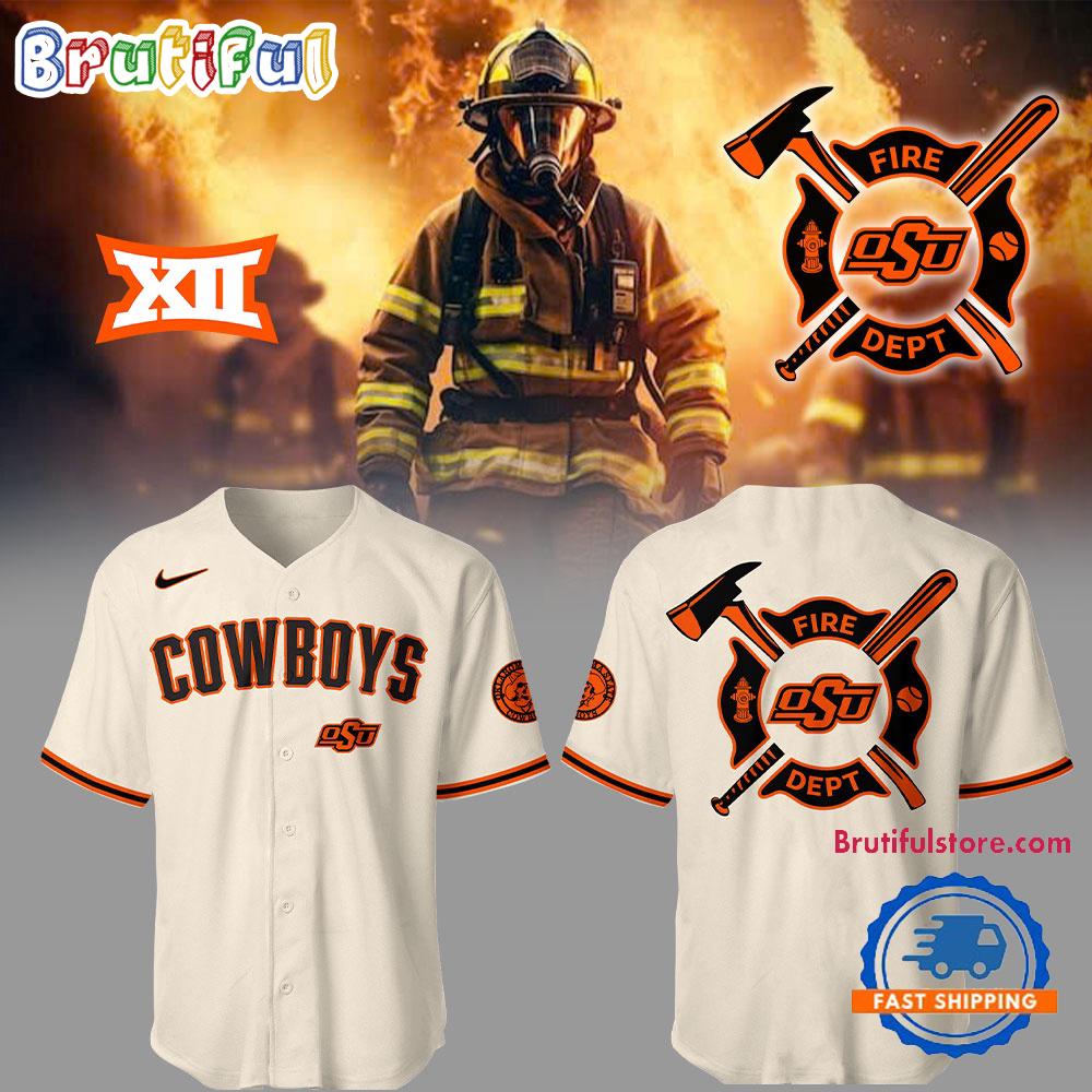 Oklahoma State Cowboys Baseball x Firefighter Appreciation Jersey