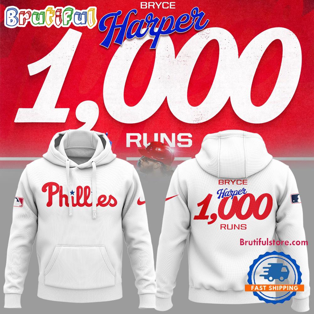 Philadelphia Phillies Bryce Harper 1000 Run Hoodie