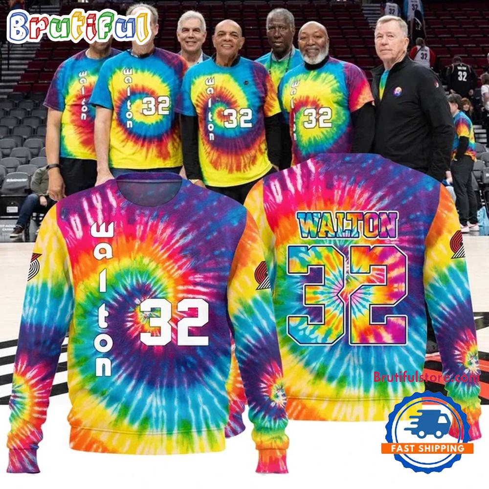 Portland Trail Blazers Limited Edition Bill Walton Tribute All Over Printed Sweatshirt