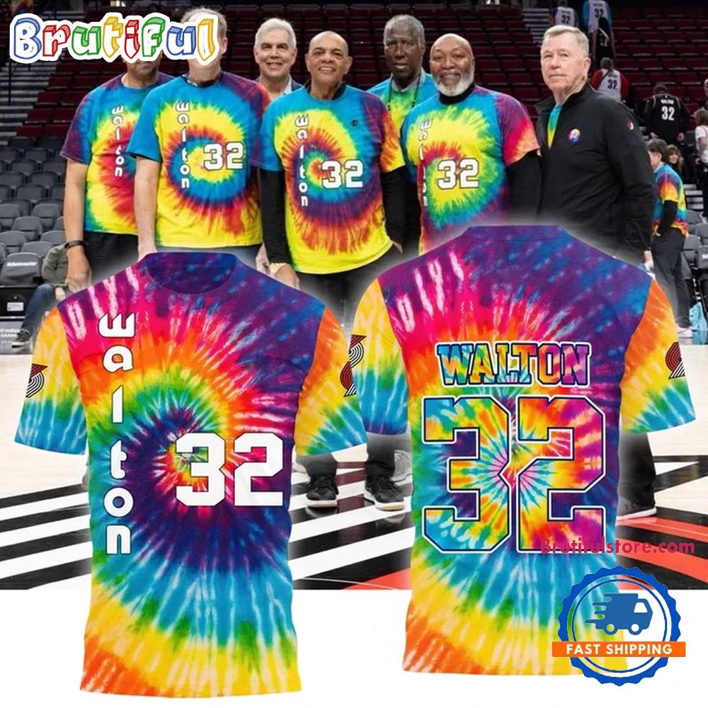 Portland Trail Blazers Limited Edition Bill Walton Tribute All Over Printed T Shirt