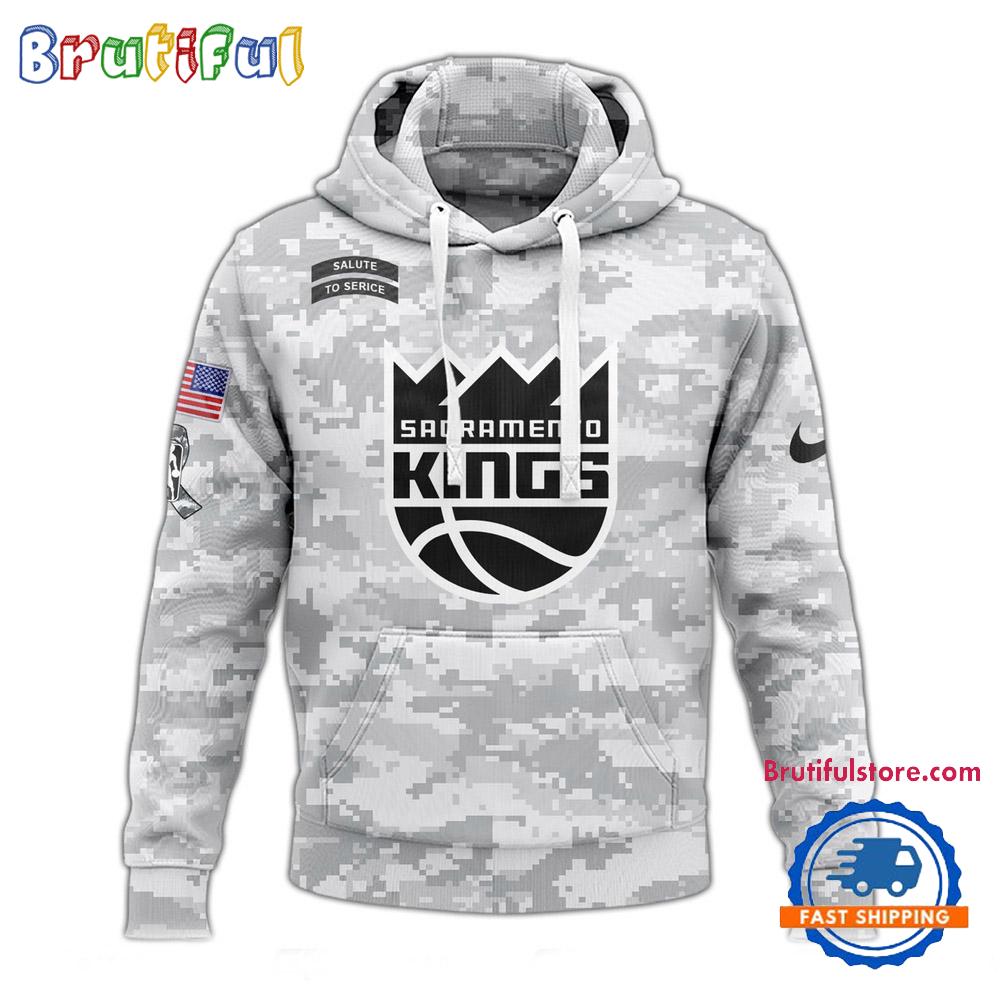 Sacramento Kings Camo 2025 Salute to Service Club Hoodie