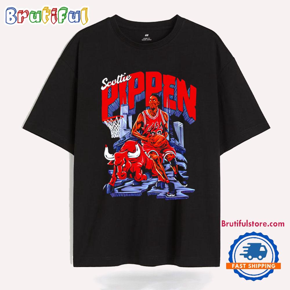 Scottie Pippen Chicago Bulls Basketball Graphics T Shirt