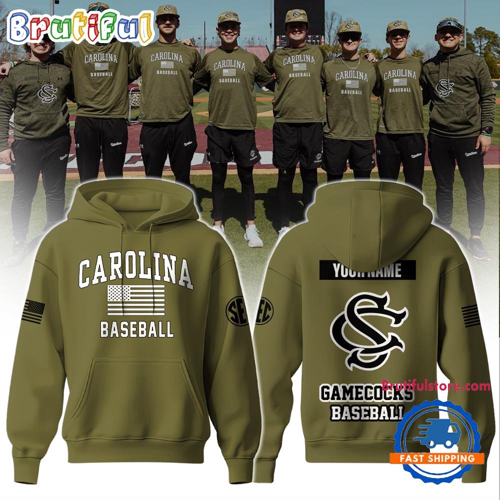South Carolina Gamecocks NCAA Baseball x Salute to Service 2025 Hoodie